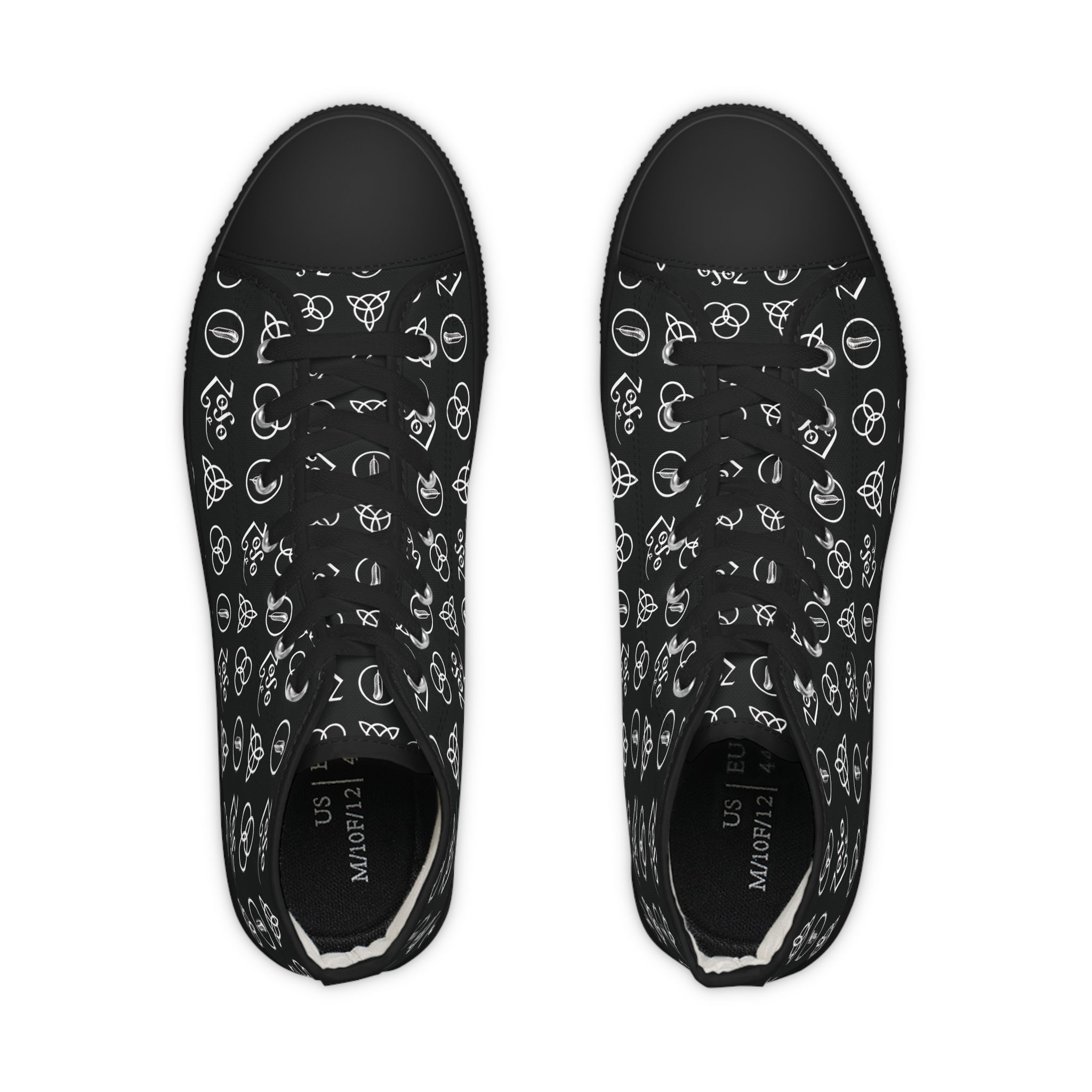 High Top Sneakers – Led Zeppelin Symbols Skate Shoes