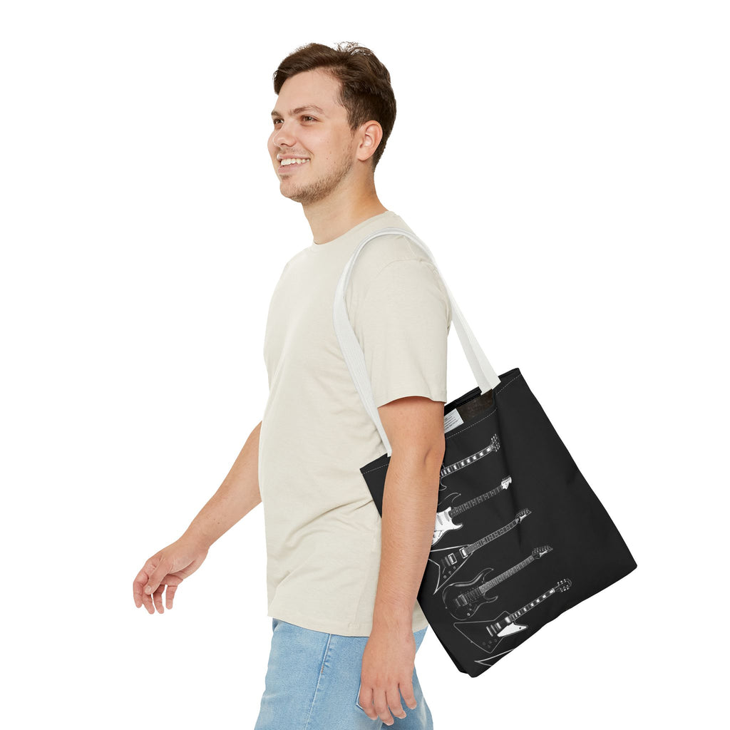 Electric Guitars Black Tote Bag – Rock Music Instrument Shopper