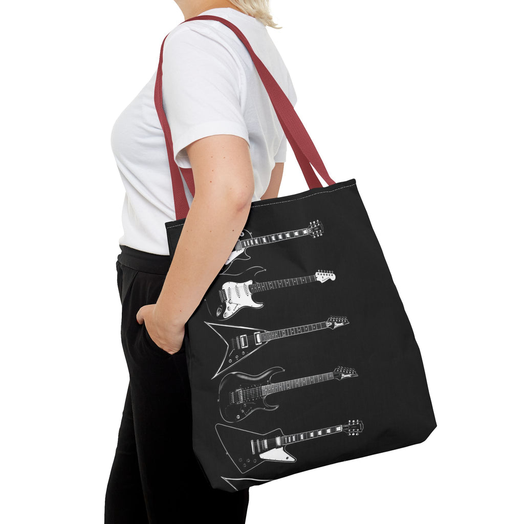 Electric Guitars Black Tote Bag – Rock Music Instrument Shopper