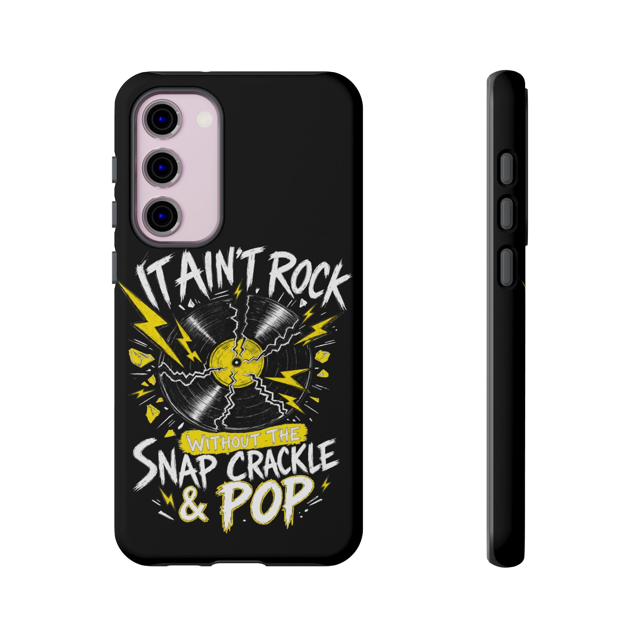 Phone Case — "It Ain't Rock Without the Snap Crackle & Pop" Vintage Vinyl Design