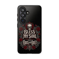 Bless My Soul Rock and Roll Phone Case — Gothic Skull & Roses Tough Case