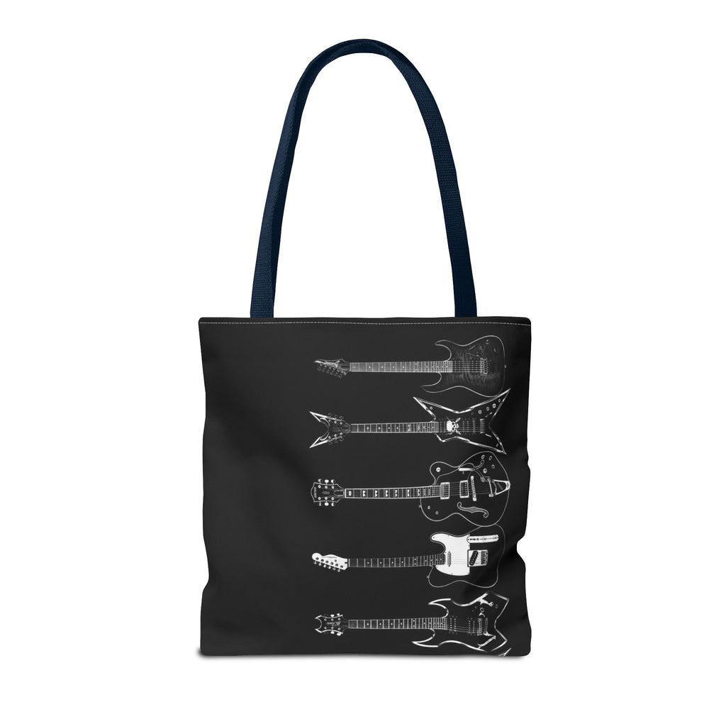 Electric Guitars Black Tote Bag – Rock Music Instrument Shopper