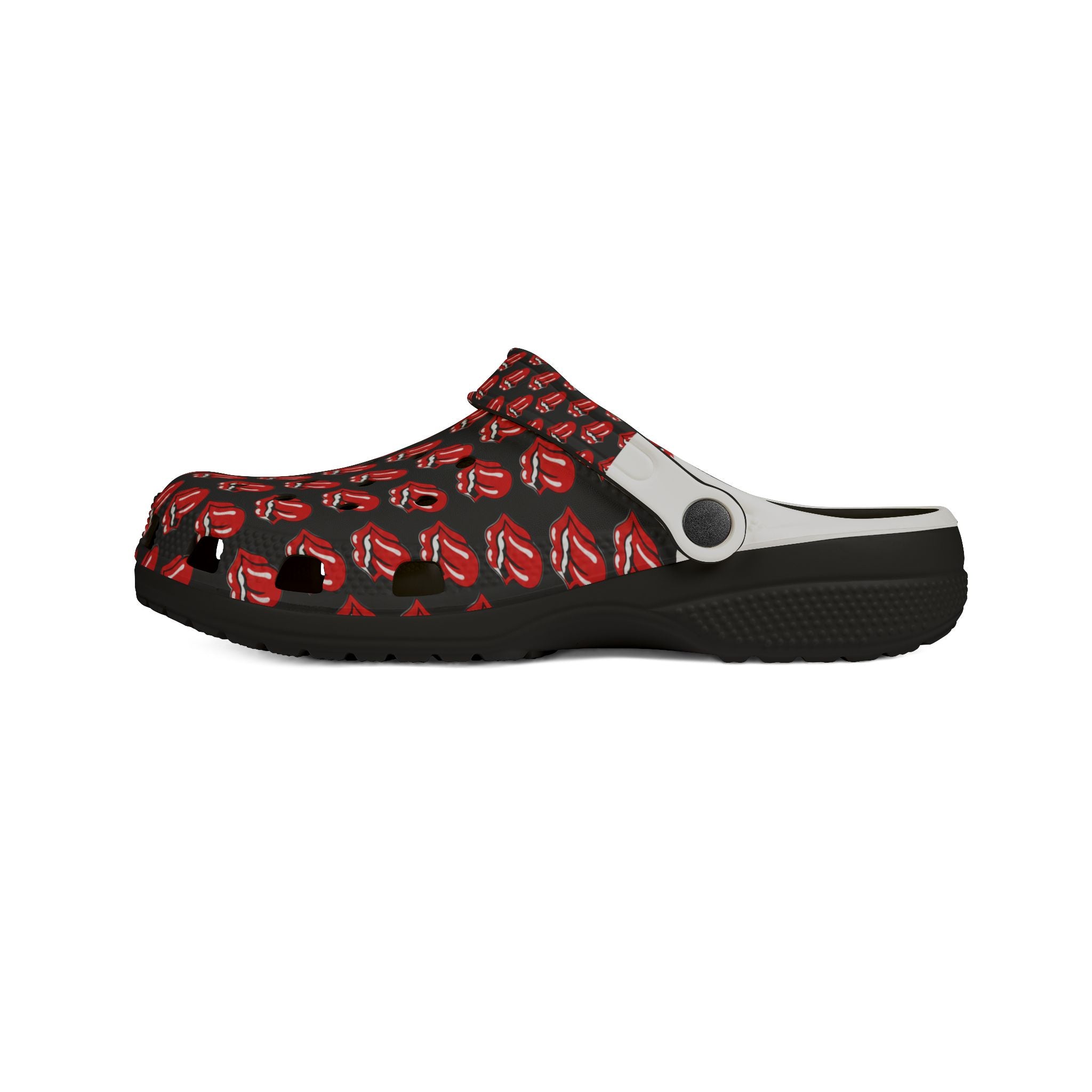 Rolling Stones Pattern EVA Foam Clogs - Lightweight Slip-On Garden Shoes