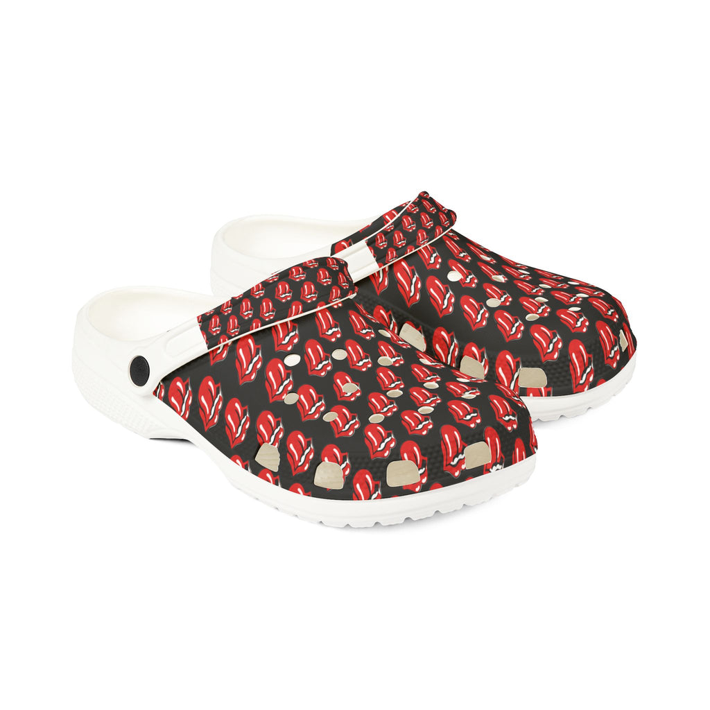 Rolling Stones Pattern EVA Foam Clogs - Lightweight Slip-On Garden Shoes