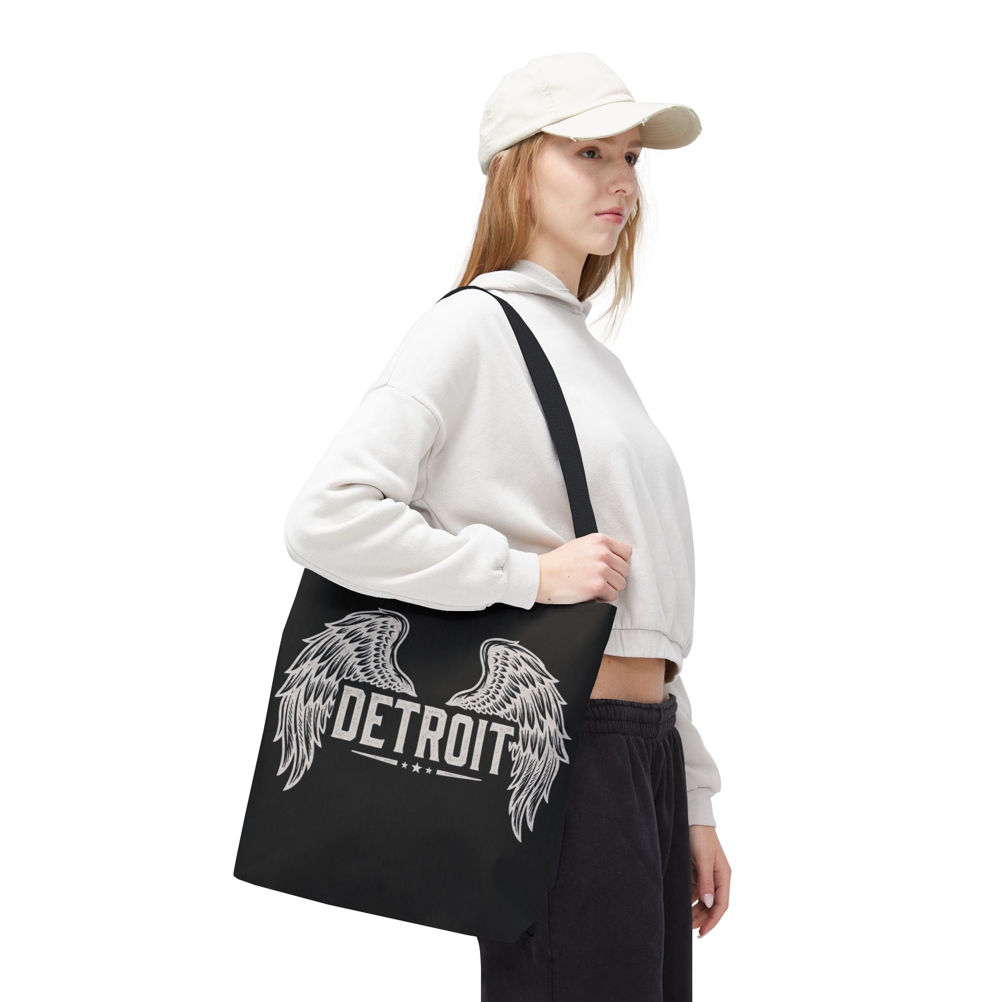 Detroit Wings Tote Bag — Vintage Angel Wing City Pride Tote