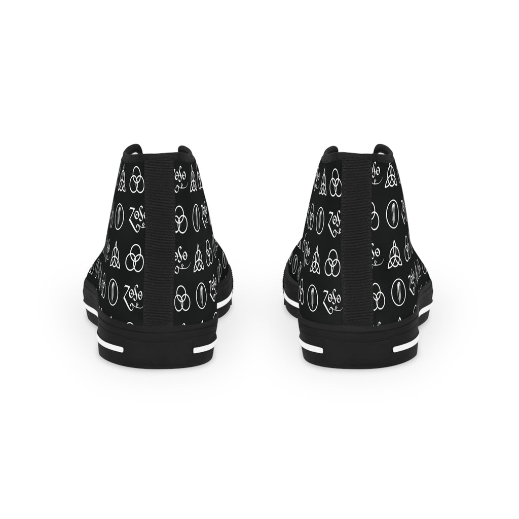High Top Sneakers – Led Zeppelin Symbols Skate Shoes