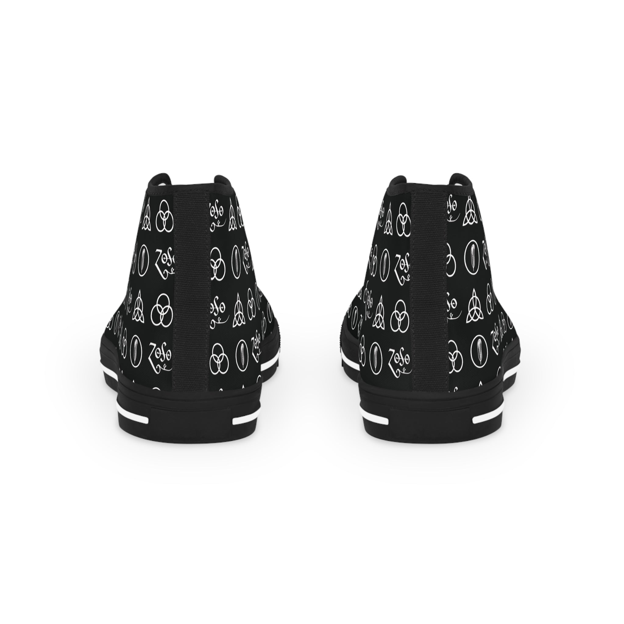 High Top Sneakers – Led Zeppelin Symbols Skate Shoes