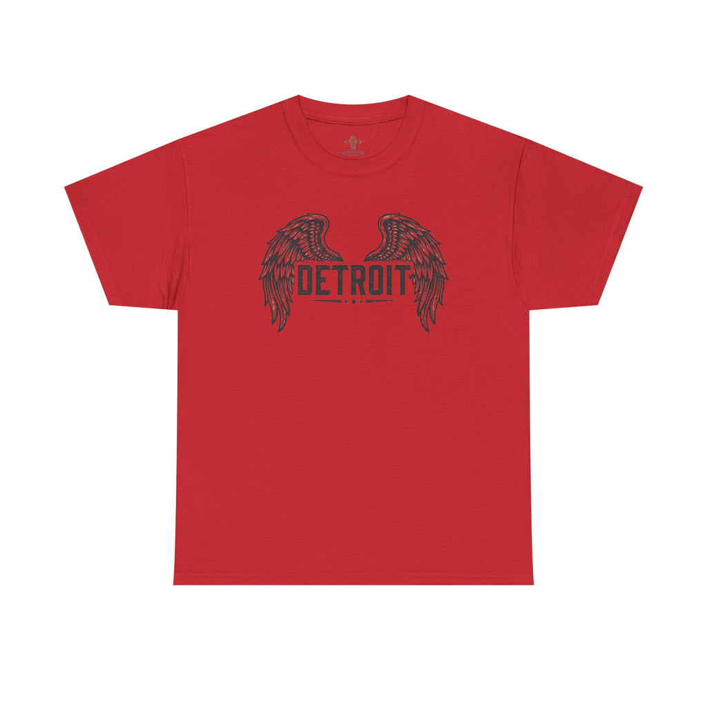 Unisex Heavy Cotton Tee - DETROIT WINGED, black