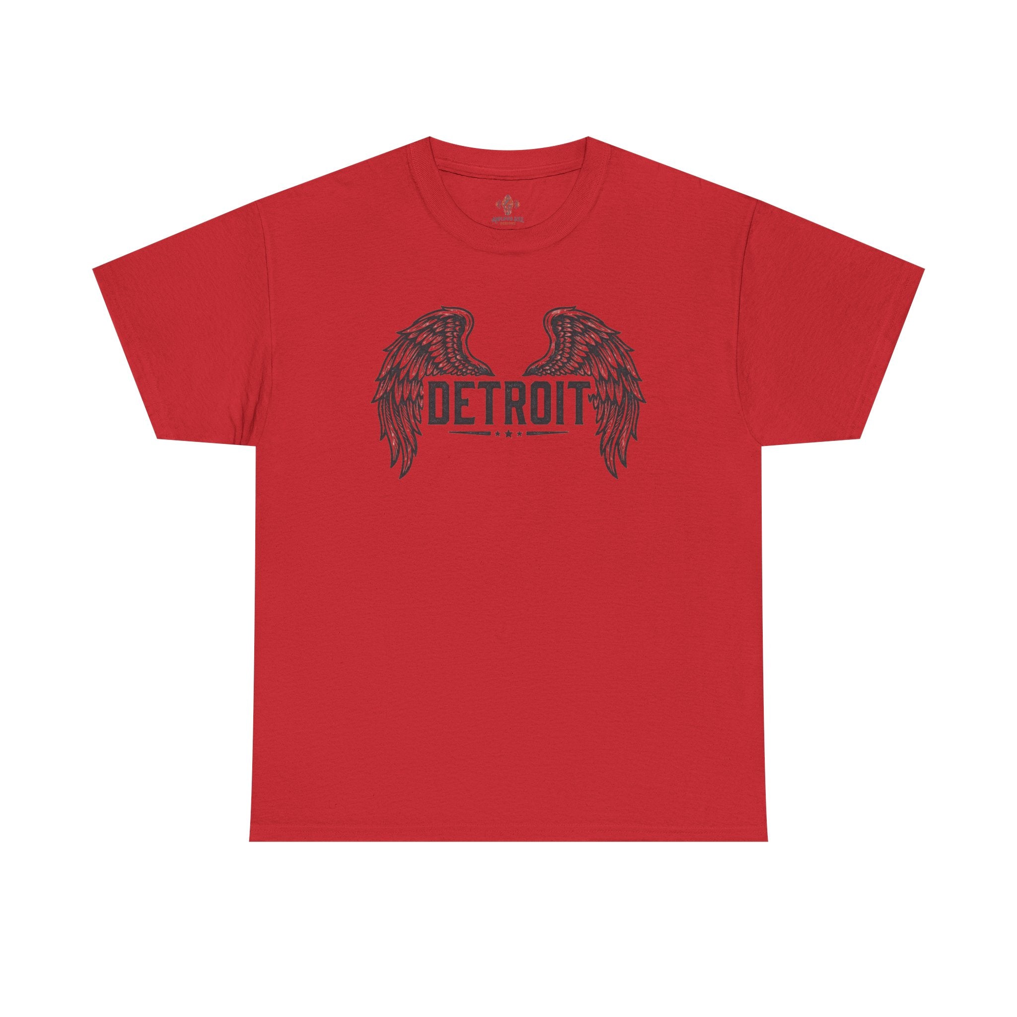 Unisex Heavy Cotton Tee - DETROIT WINGED, black