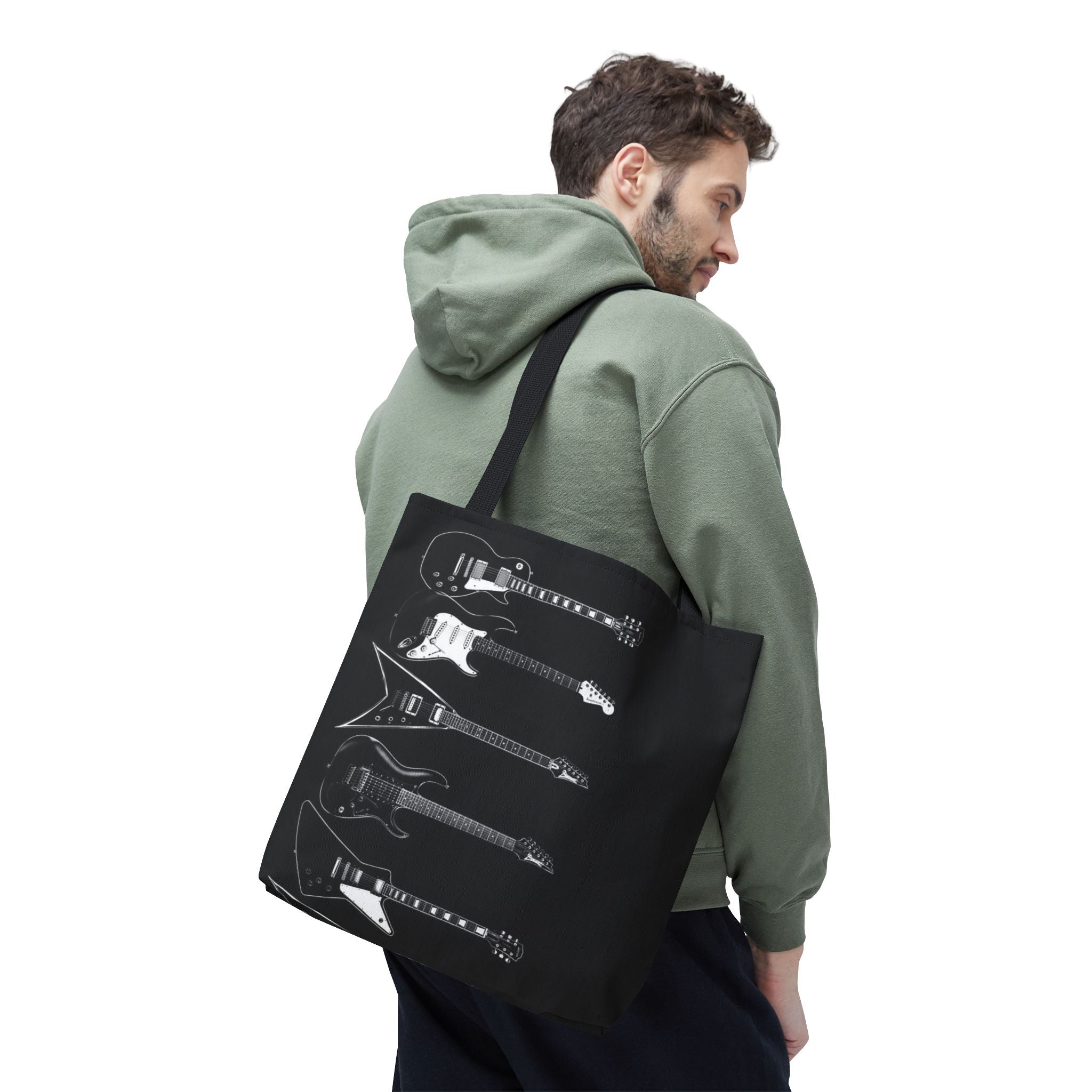 Electric Guitars Black Tote Bag – Rock Music Instrument Shopper