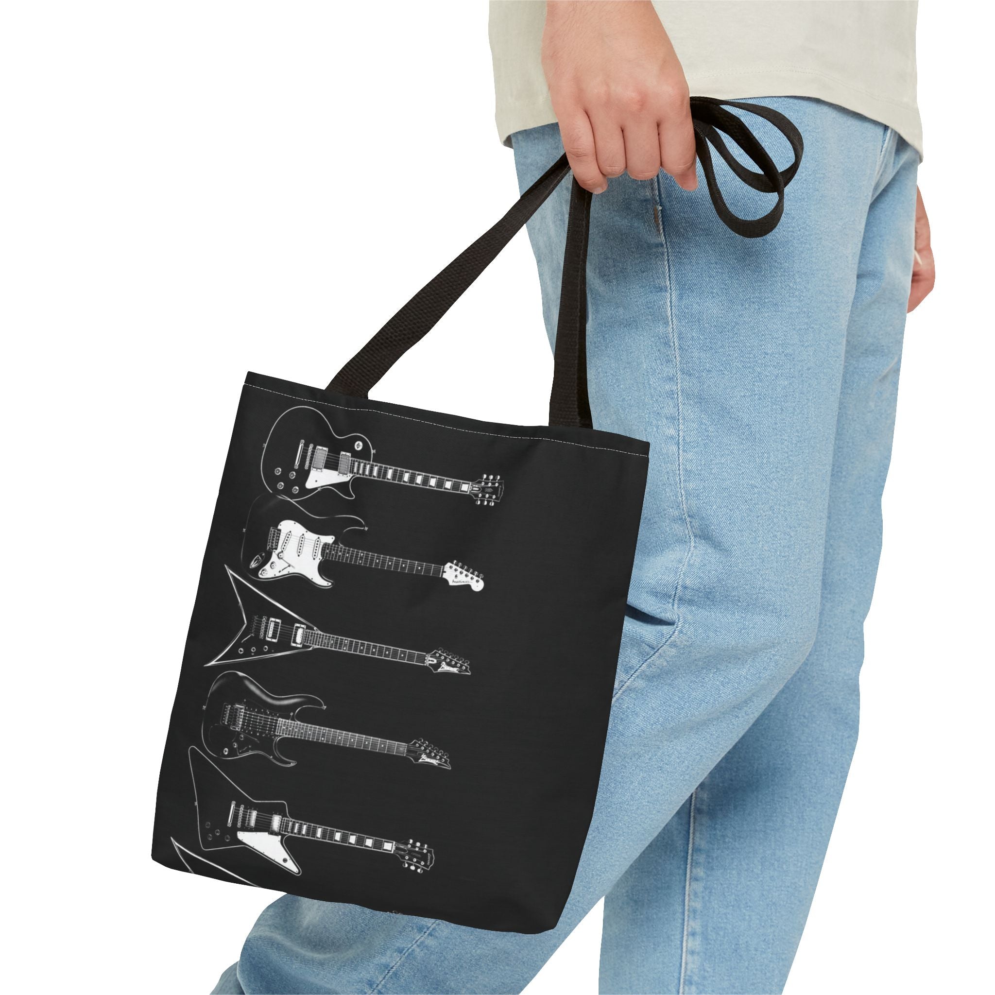 Electric Guitars Black Tote Bag – Rock Music Instrument Shopper