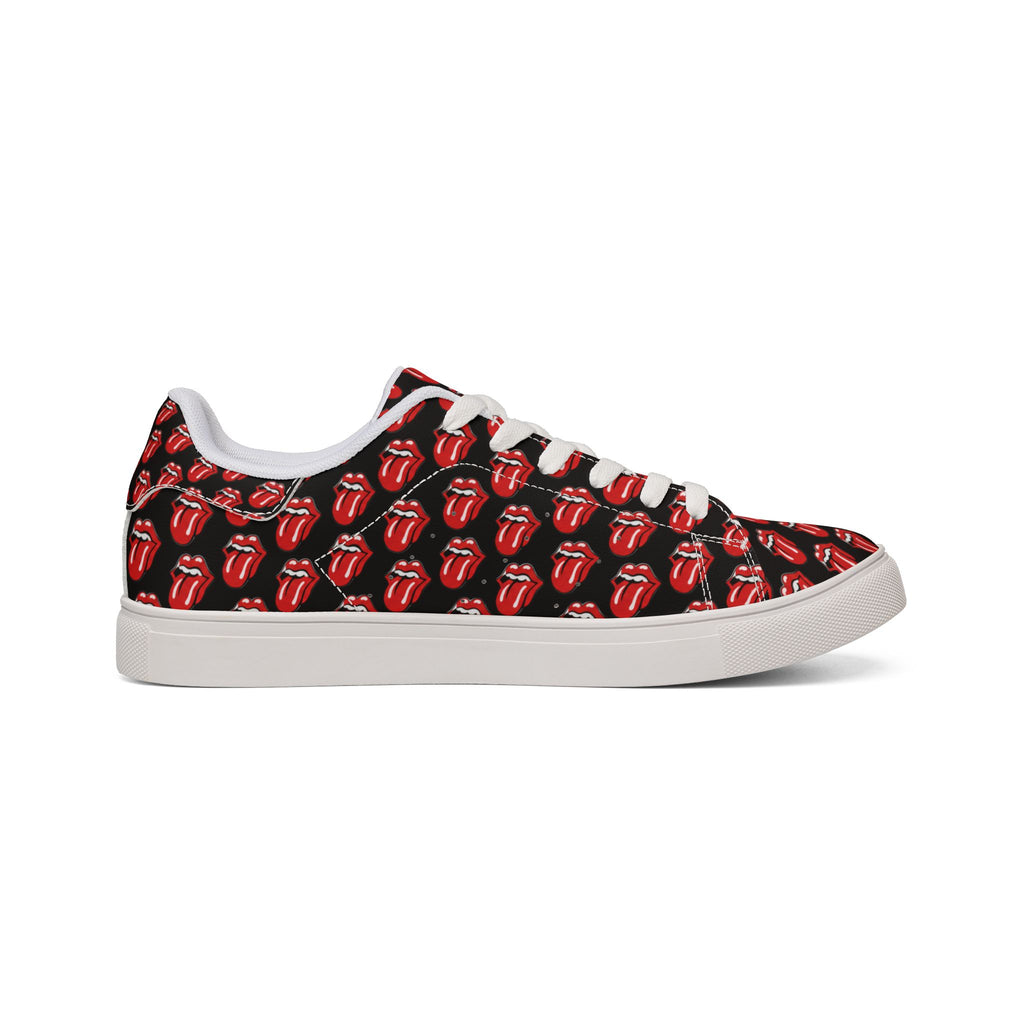 PU Leather Sneakers — Rolling Stones symbols Low-Top Shoes