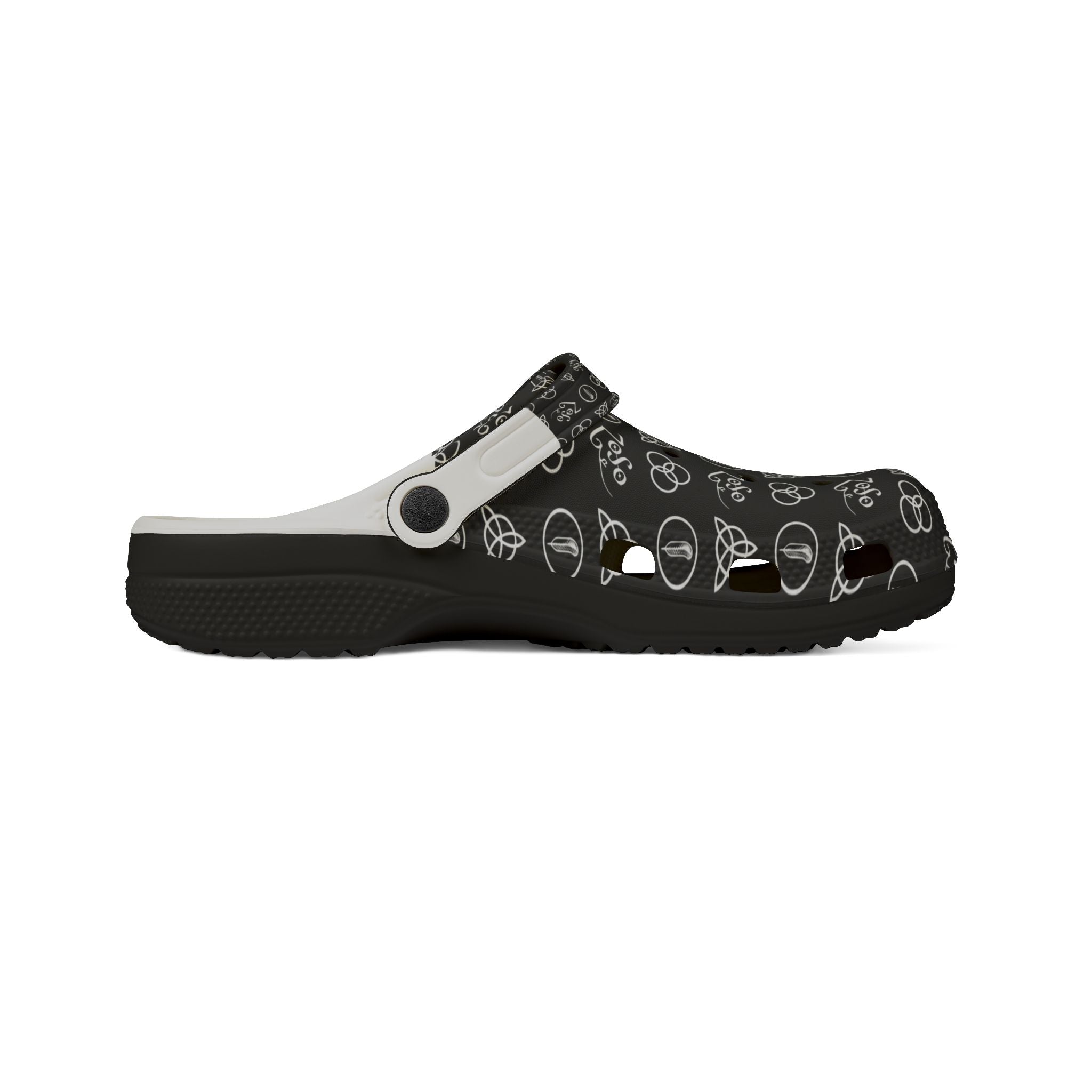 Led Zeppelin symbols Pattern EVA Foam Clogs - Lightweight Slip-On Garden Shoes