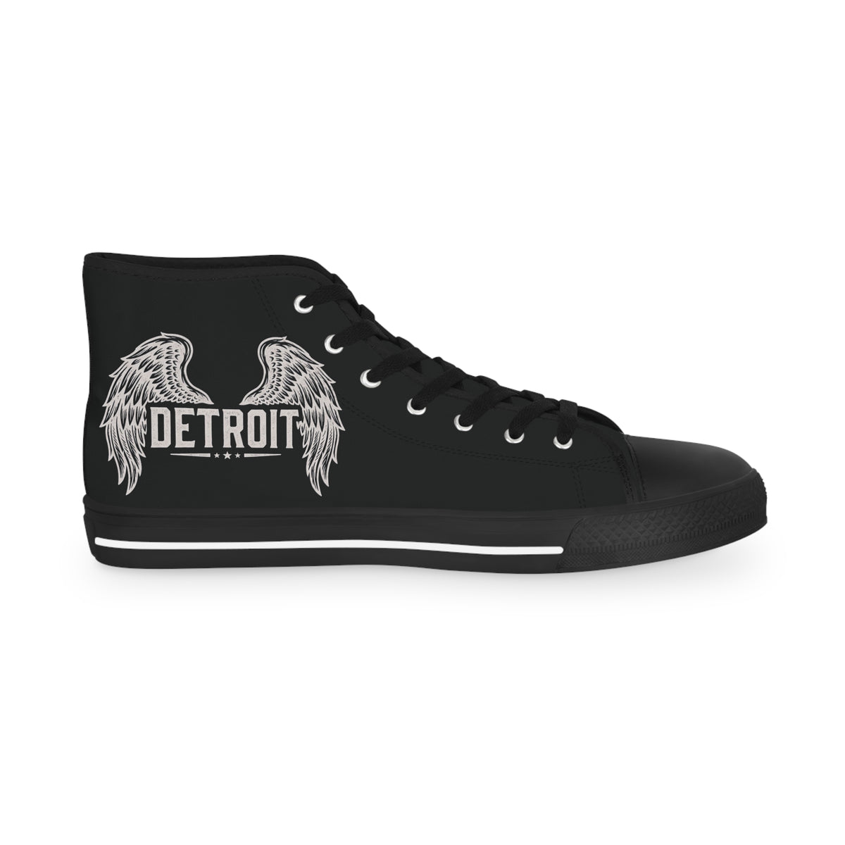 High Top Sneakers — Detroit Wings Graphic