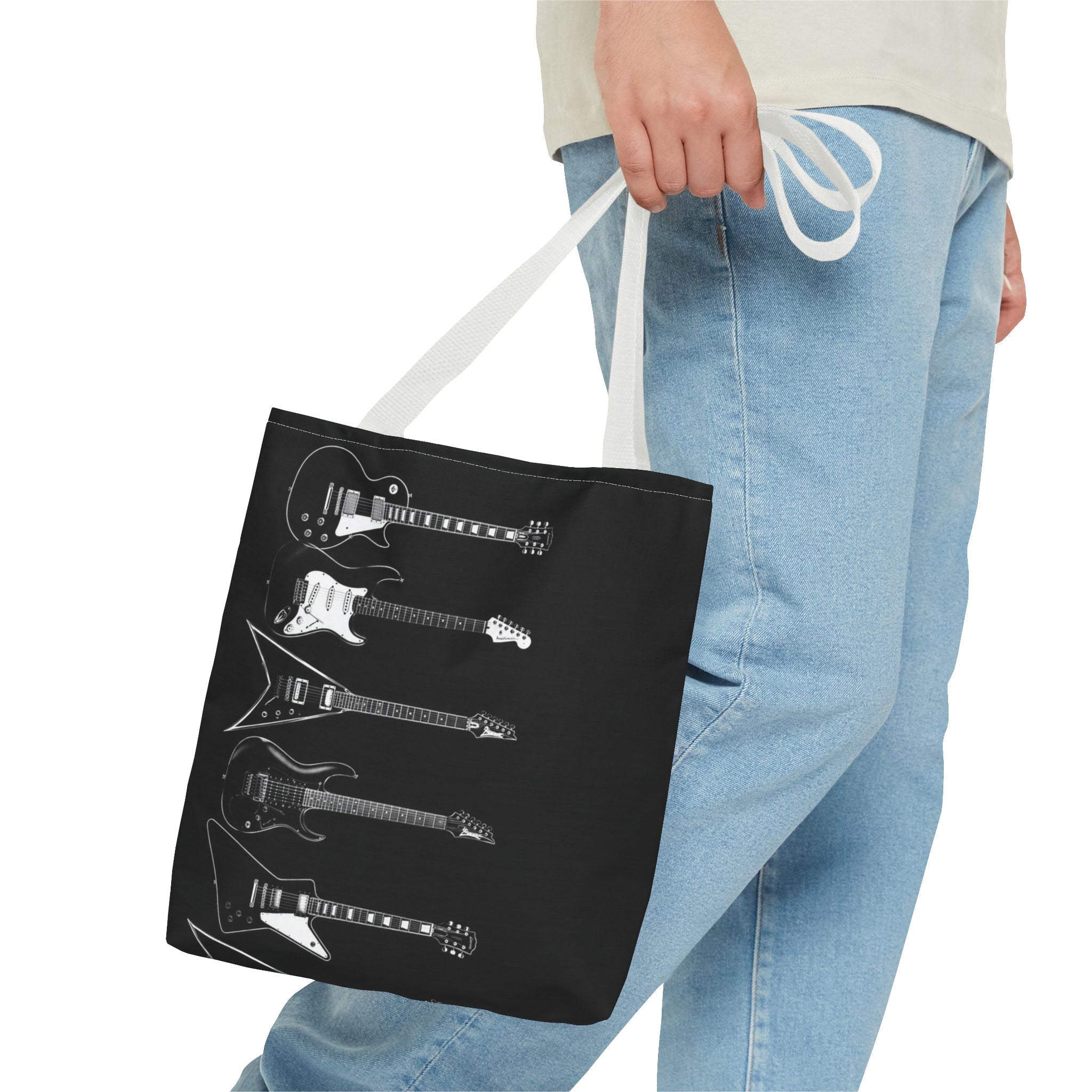 Electric Guitars Black Tote Bag – Rock Music Instrument Shopper