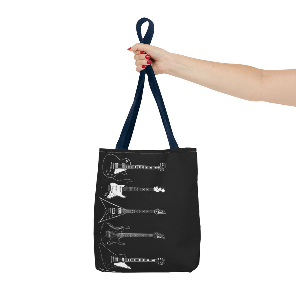 Electric Guitars Black Tote Bag – Rock Music Instrument Shopper