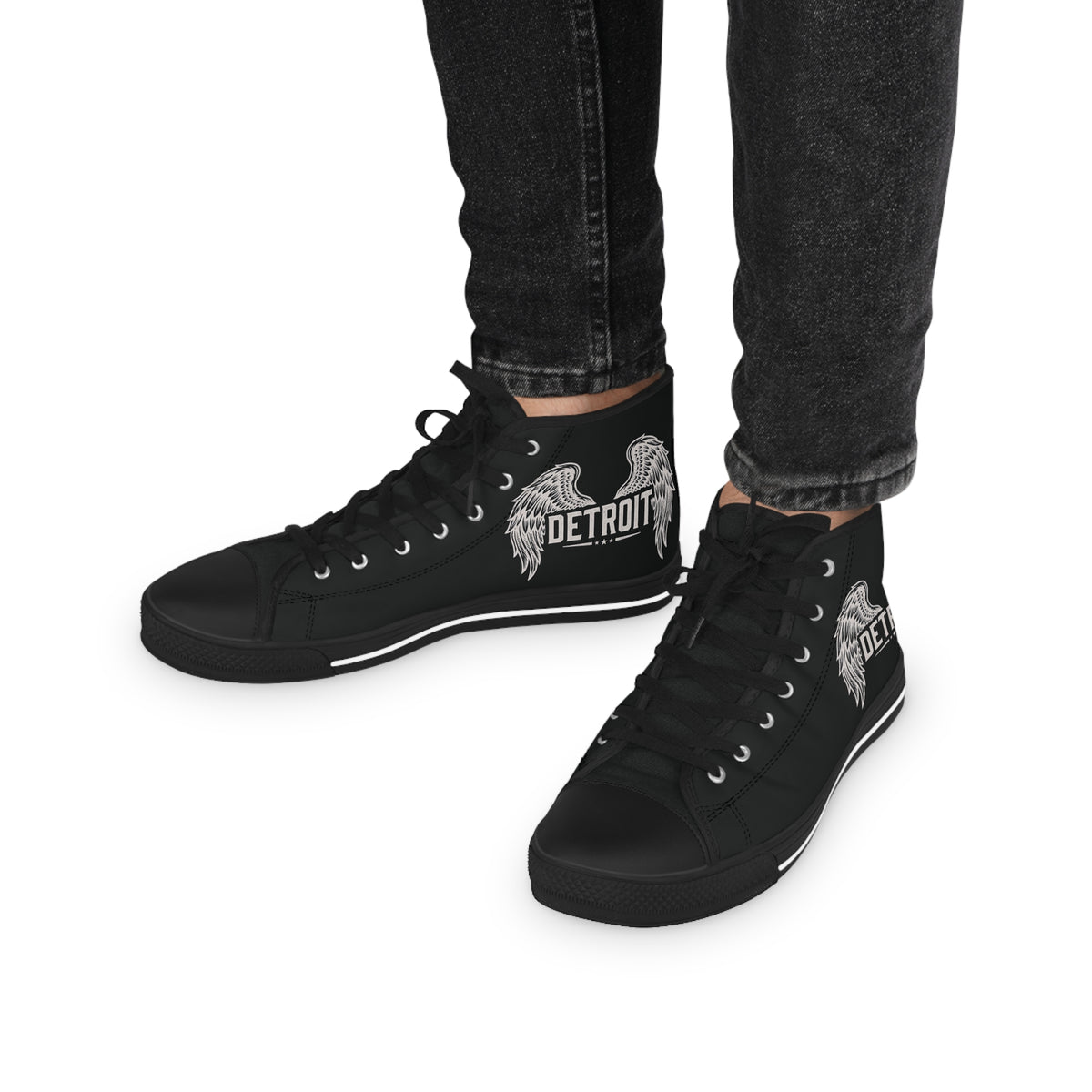 High Top Sneakers — Detroit Wings Graphic
