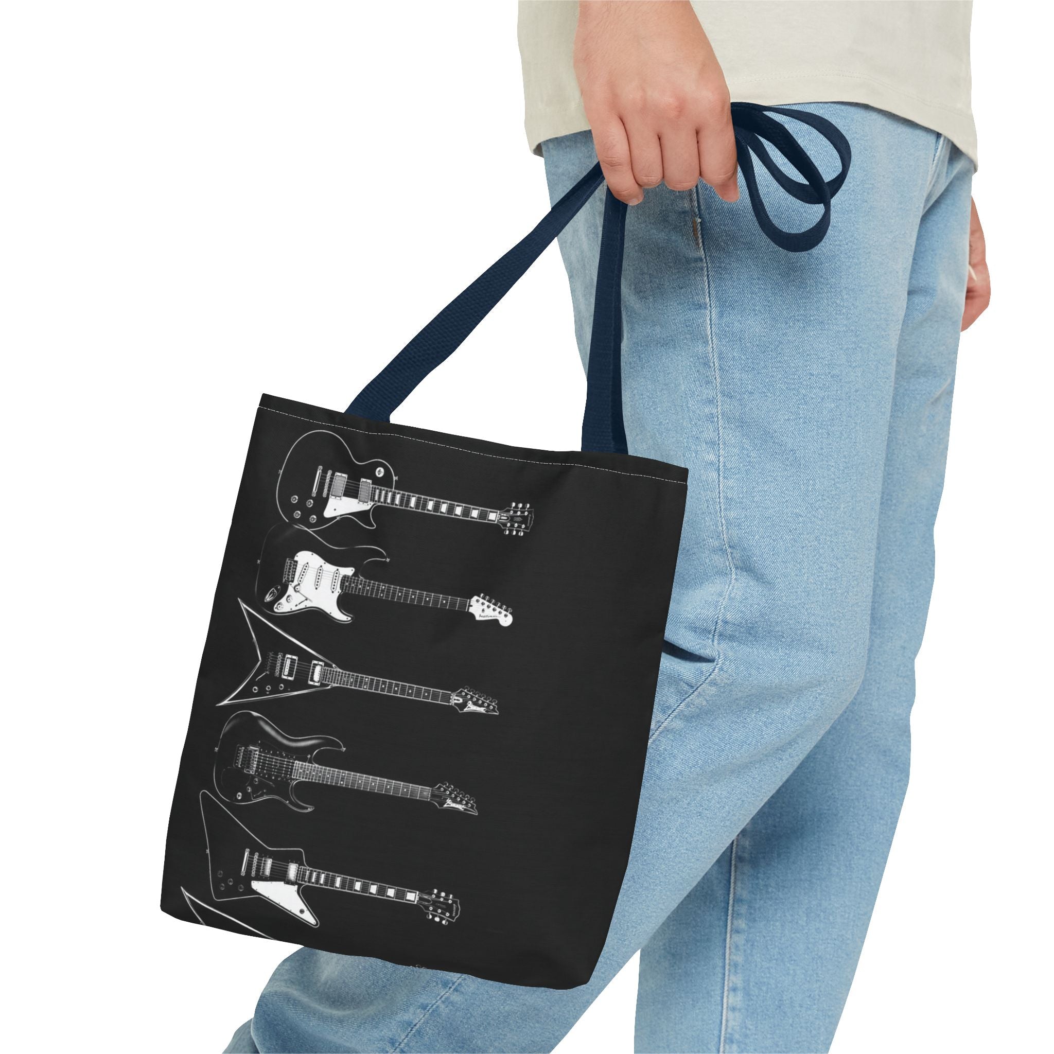 Electric Guitars Black Tote Bag – Rock Music Instrument Shopper