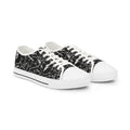 Black Grunge Drums Low Top Sneakers — Men's Casual Canvas Shoes