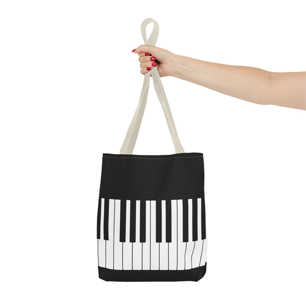 Piano Keys Tote Bag - Musician Keyboard Print Canvas Tote