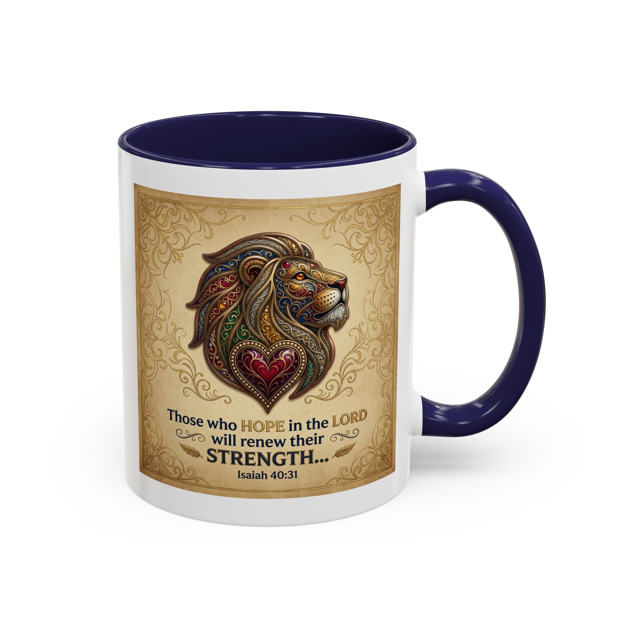 Accent Coffee Mug (11, 15oz) "Those who hope in the Lord..." Isaiah 40:31