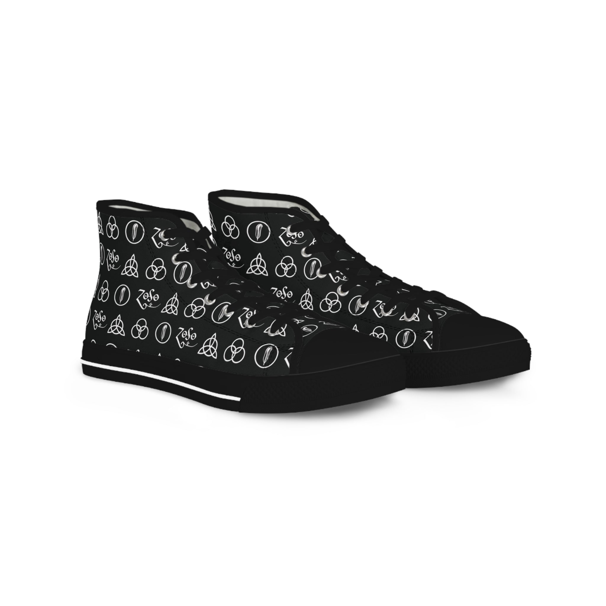 High Top Sneakers – Led Zeppelin Symbols Skate Shoes