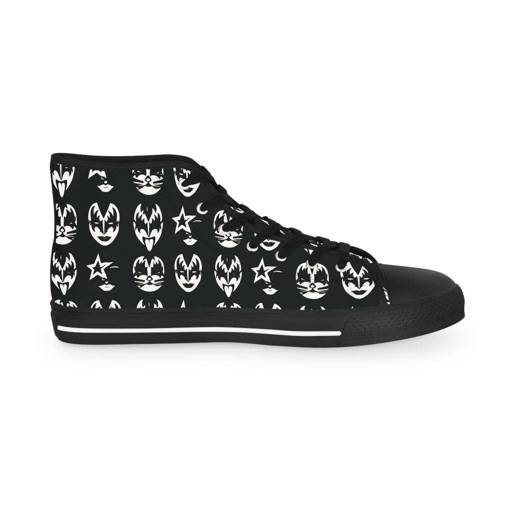 High Top Sneakers — Kiss Tribute Pattern Casual Men's Shoes