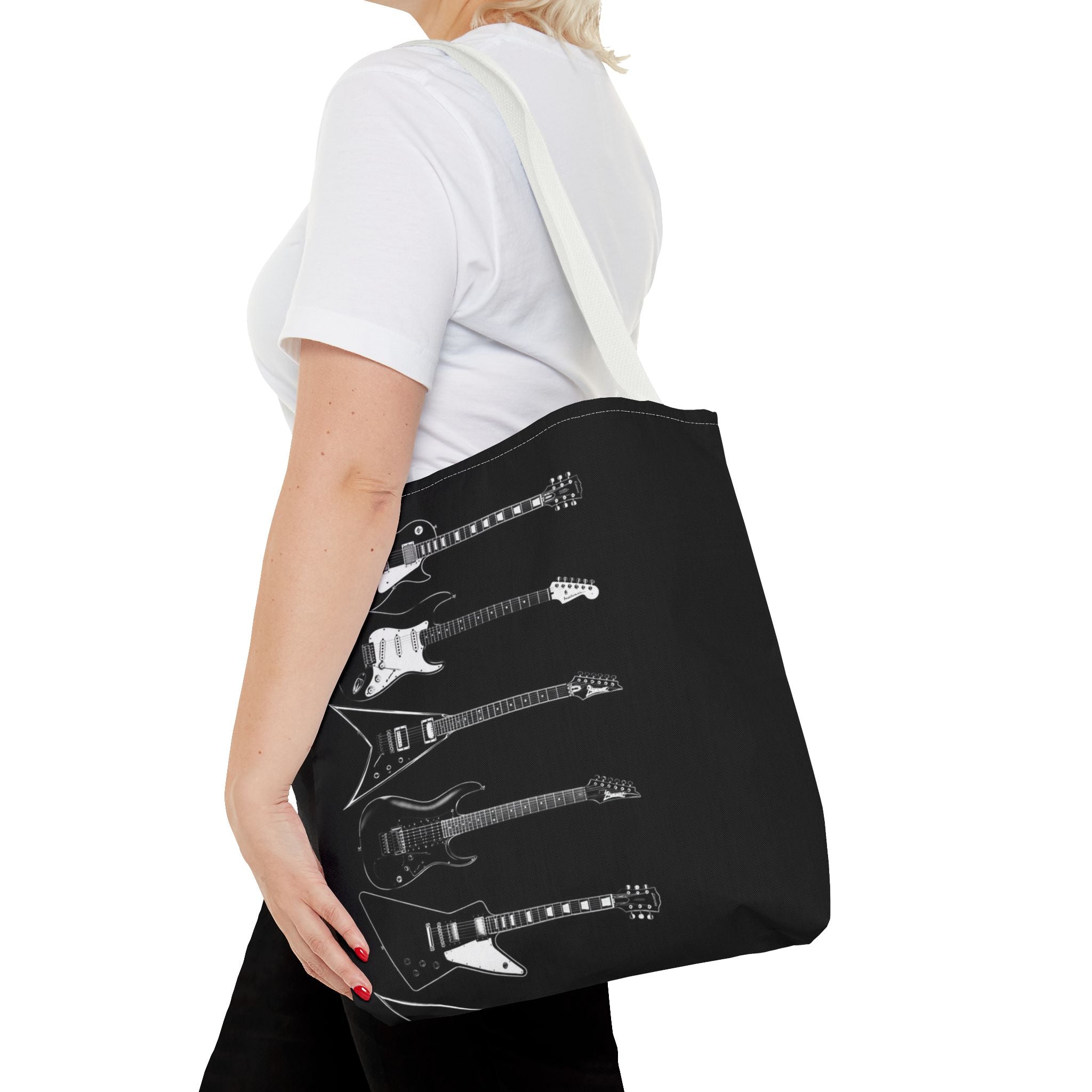 Electric Guitars Black Tote Bag – Rock Music Instrument Shopper