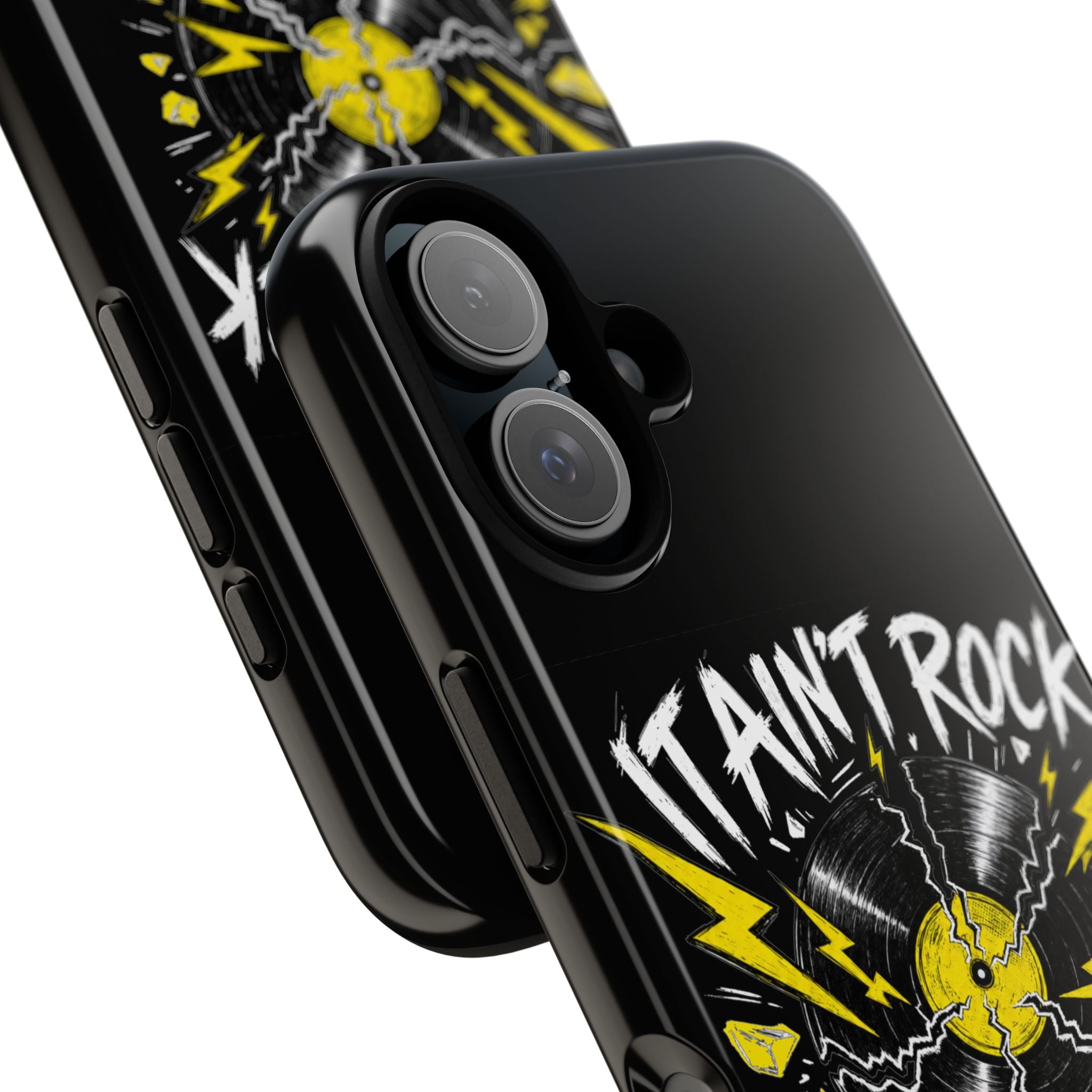 Phone Case — "It Ain't Rock Without the Snap Crackle & Pop" Vintage Vinyl Design