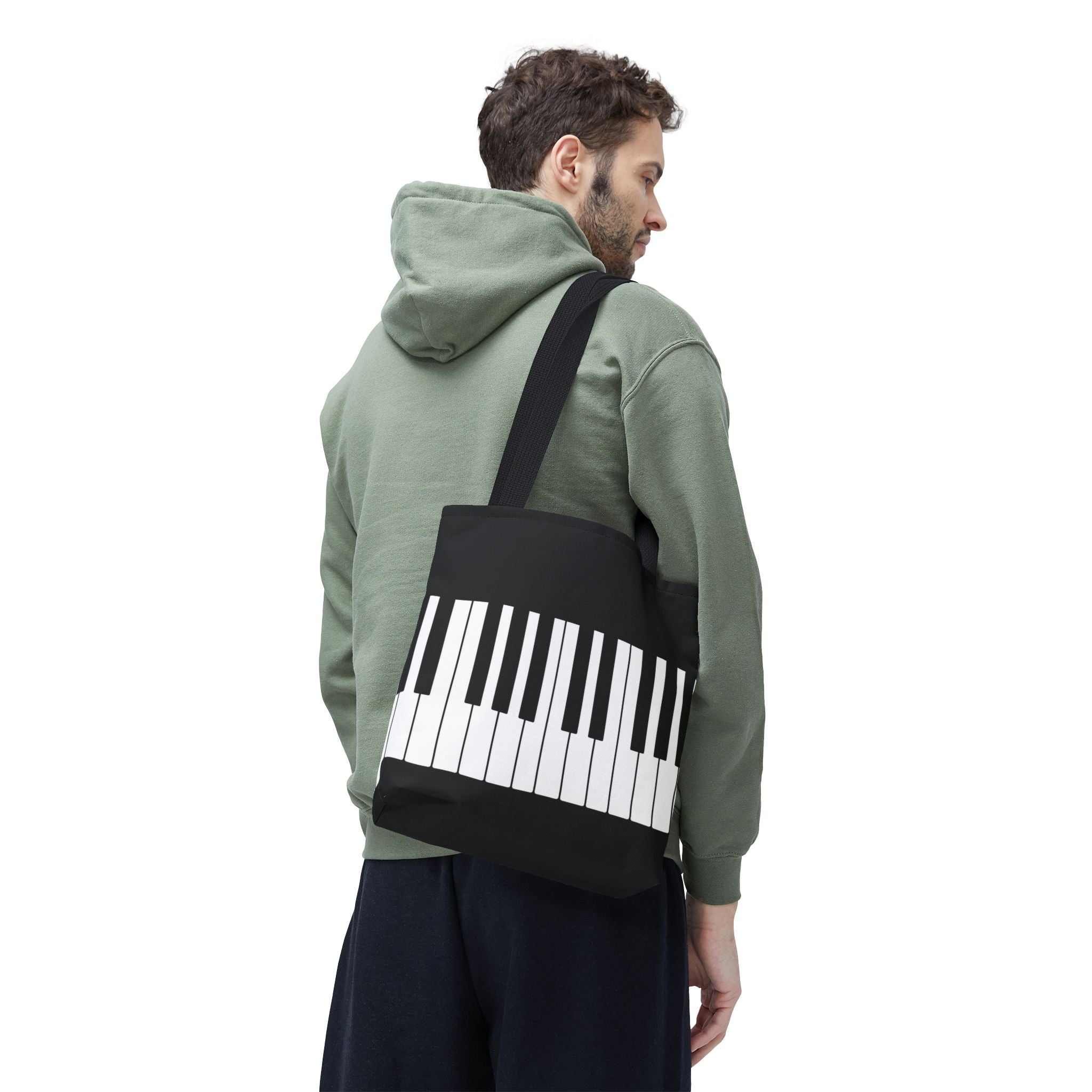 Piano Keys Tote Bag - Musician Keyboard Print Canvas Tote