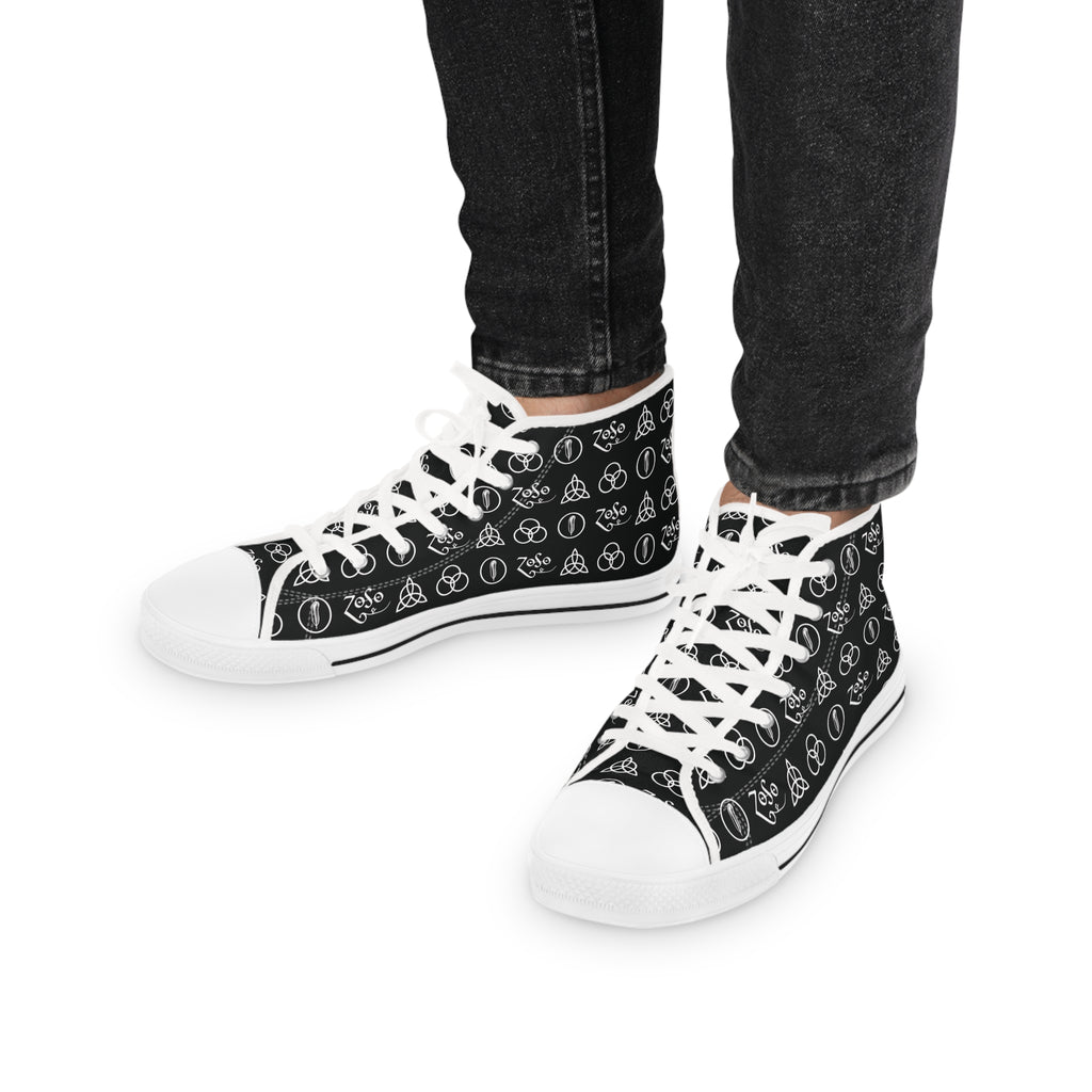 High Top Sneakers – Led Zeppelin Symbols Skate Shoes
