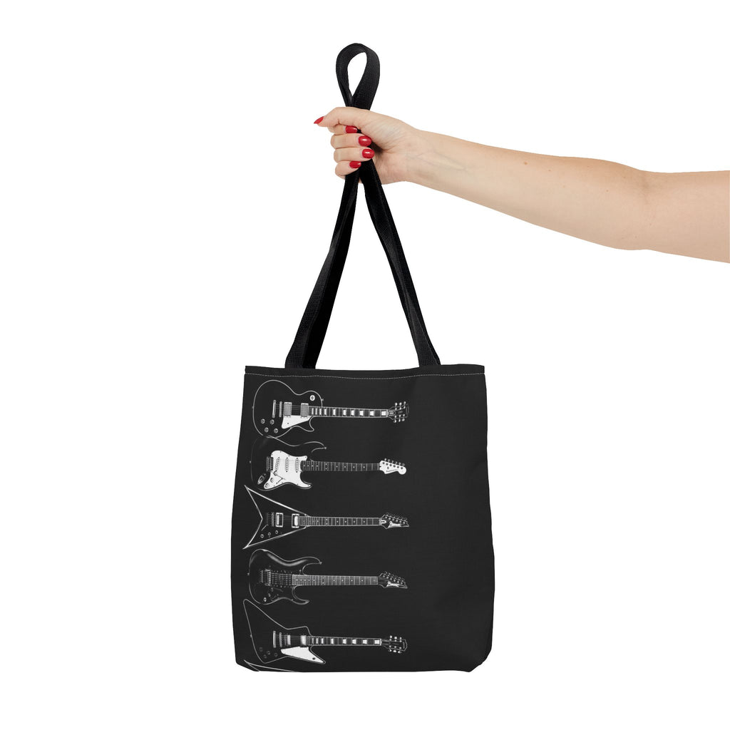 Electric Guitars Black Tote Bag – Rock Music Instrument Shopper