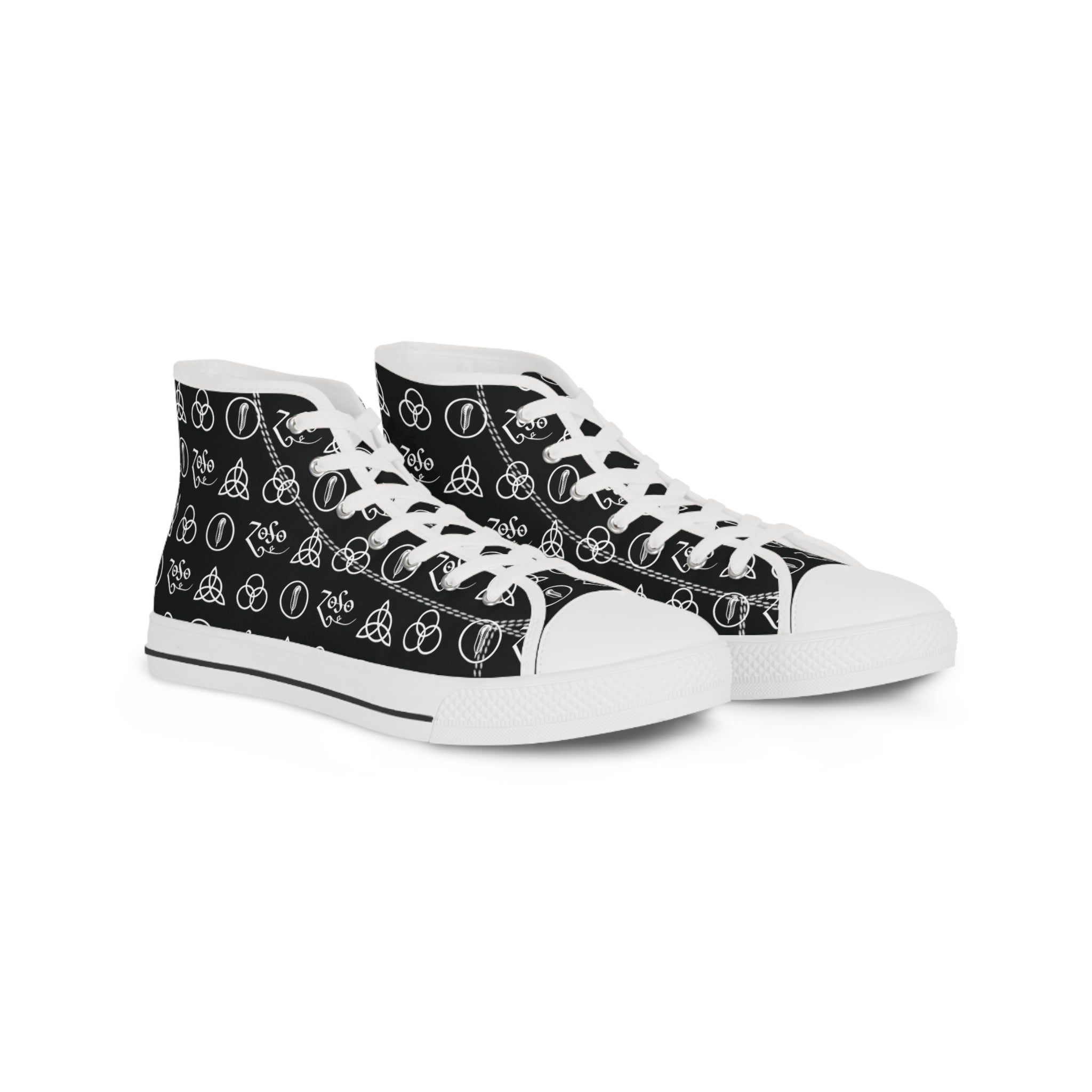 High Top Sneakers – Led Zeppelin Symbols Skate Shoes