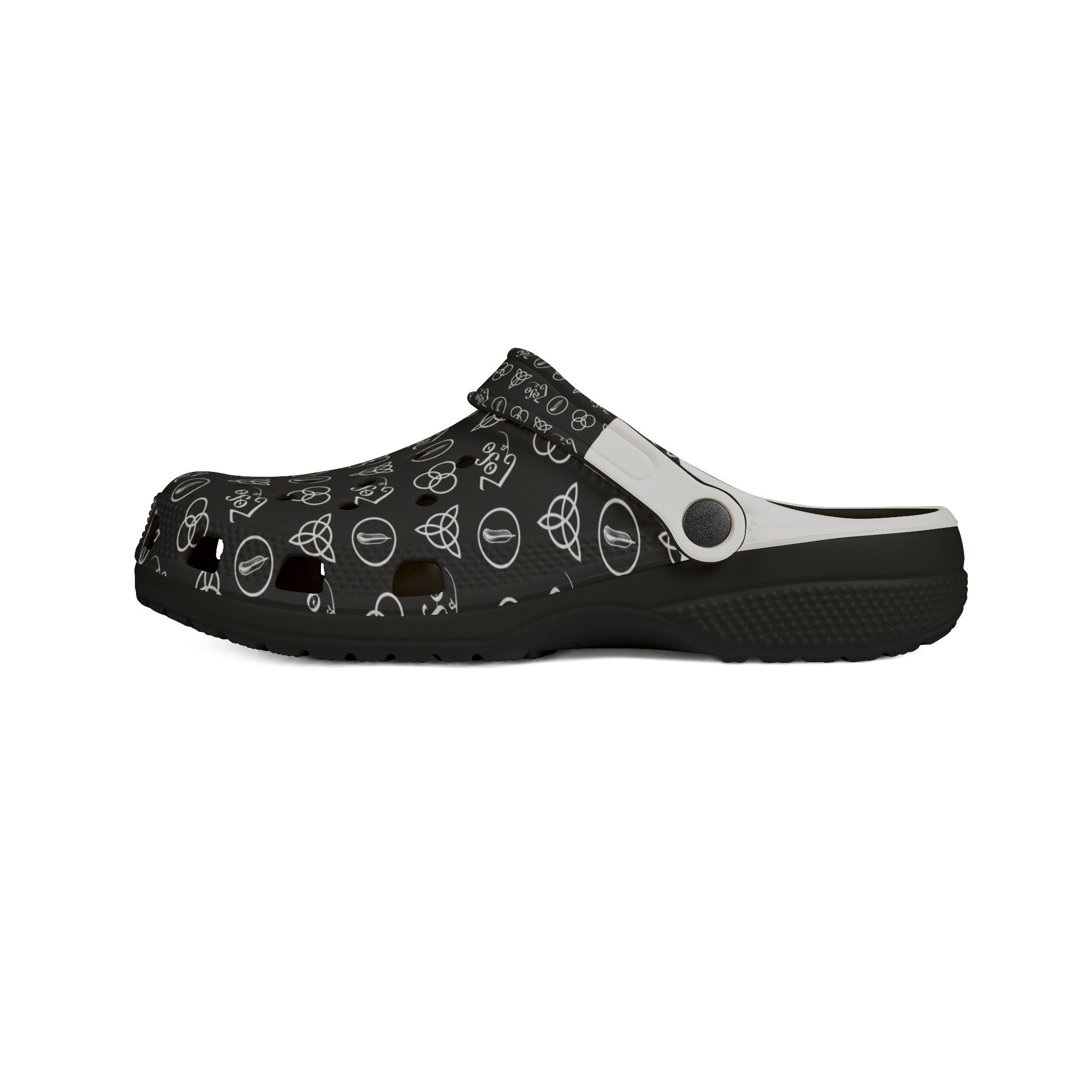 Led Zeppelin symbols Pattern EVA Foam Clogs - Lightweight Slip-On Garden Shoes