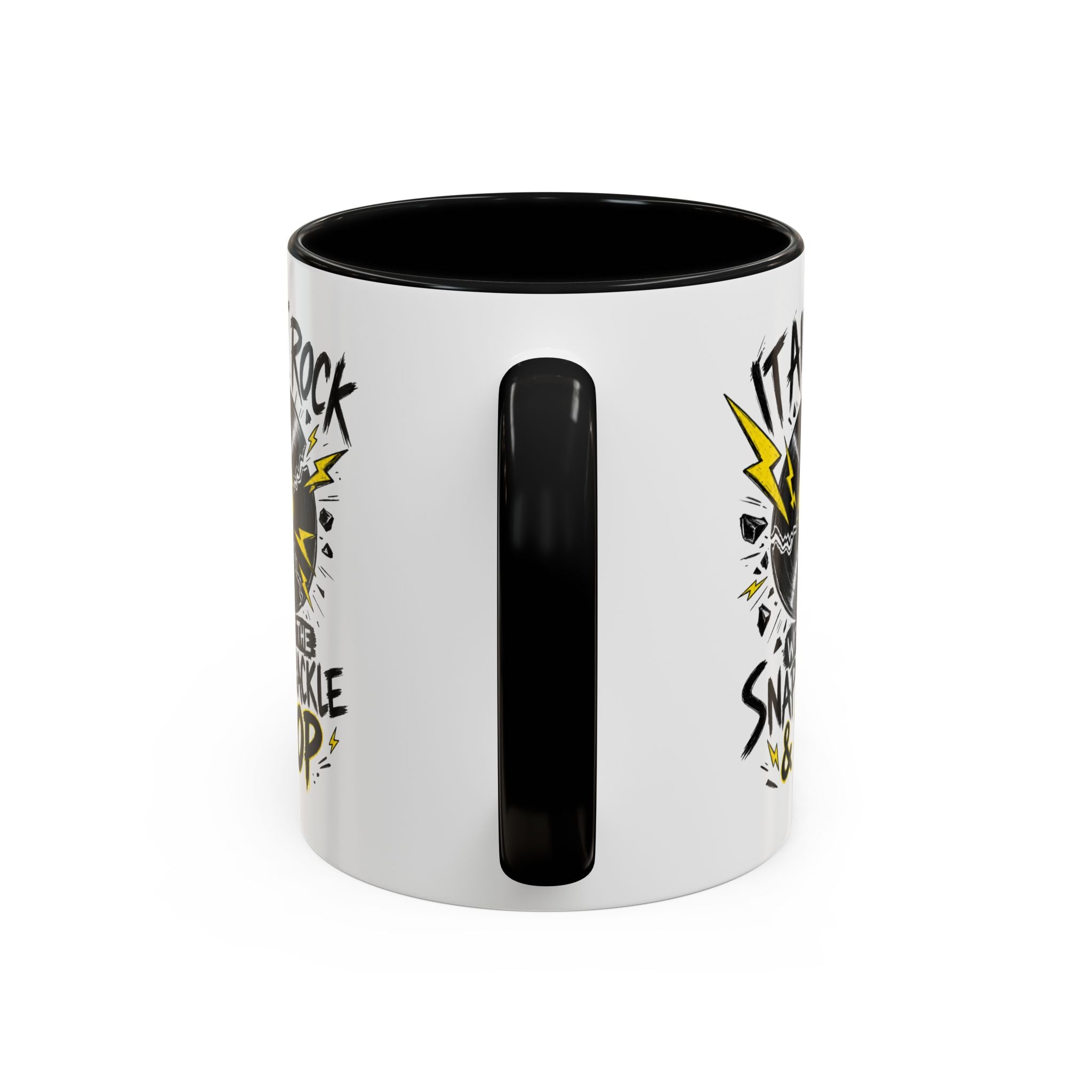 Coffee Mug — "It Ain't Rock Without the Snap Crackle & Pop" Retro Vinyl Accent Mug