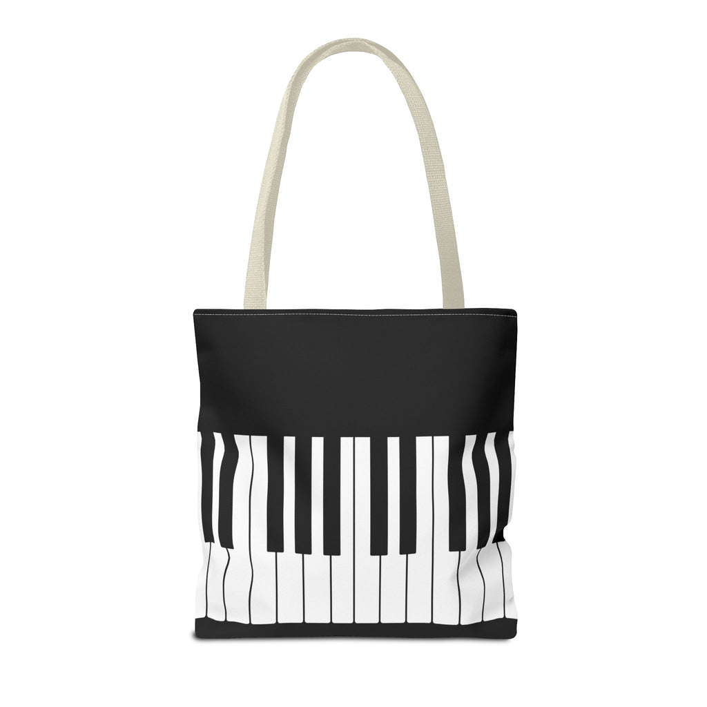 Piano Keys Tote Bag - Musician Keyboard Print Canvas Tote