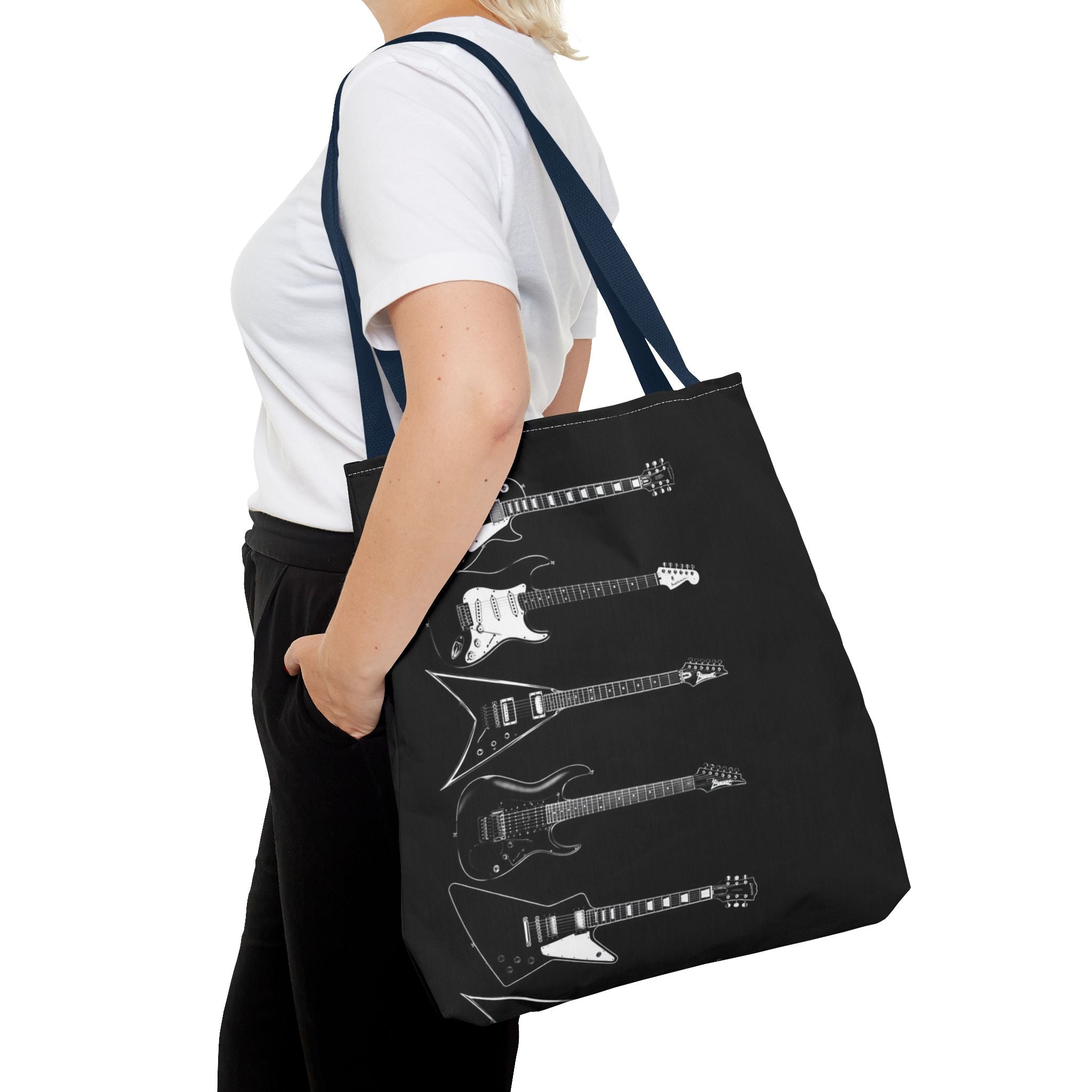 Electric Guitars Black Tote Bag – Rock Music Instrument Shopper