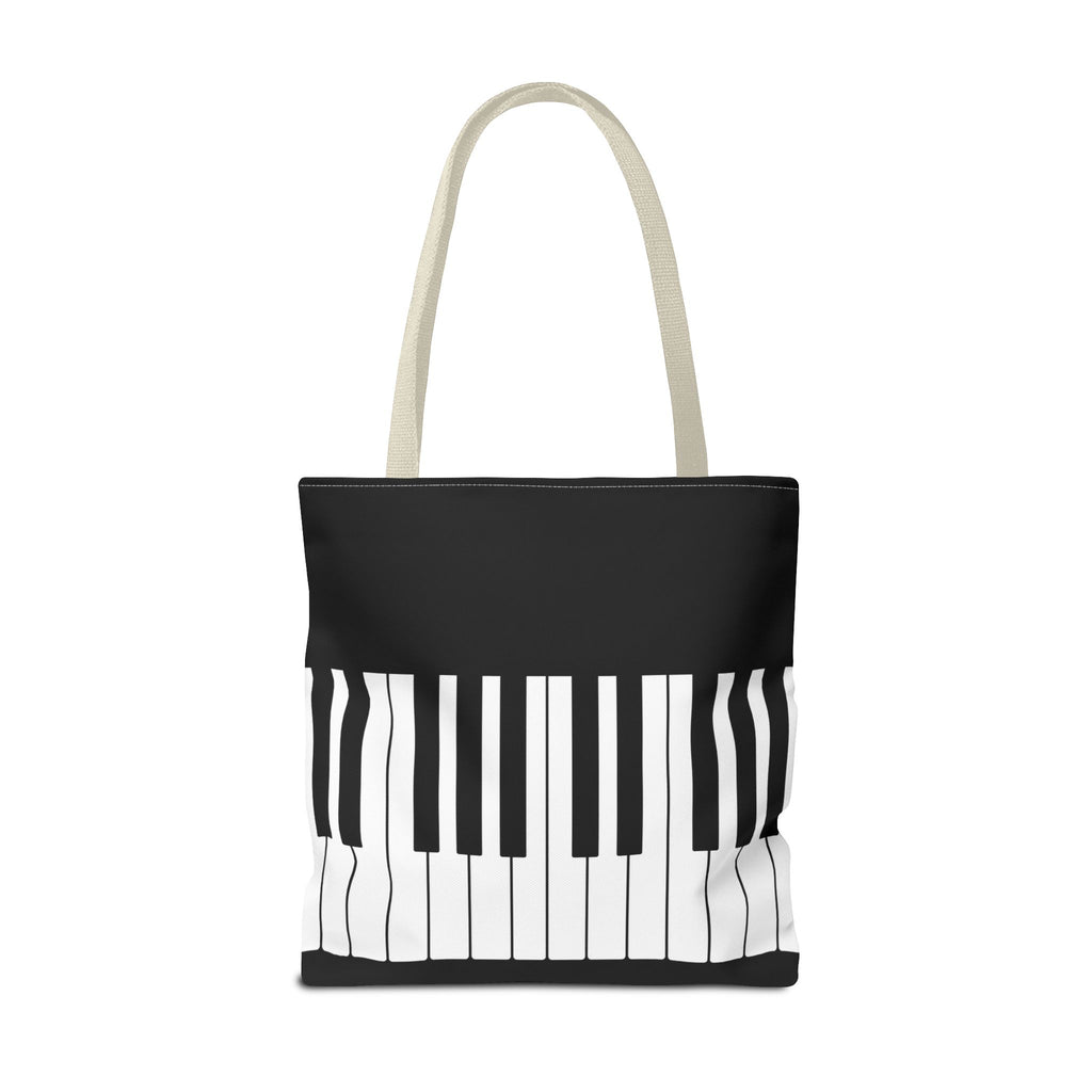 Piano Keys Tote Bag - Musician Keyboard Print Canvas Tote
