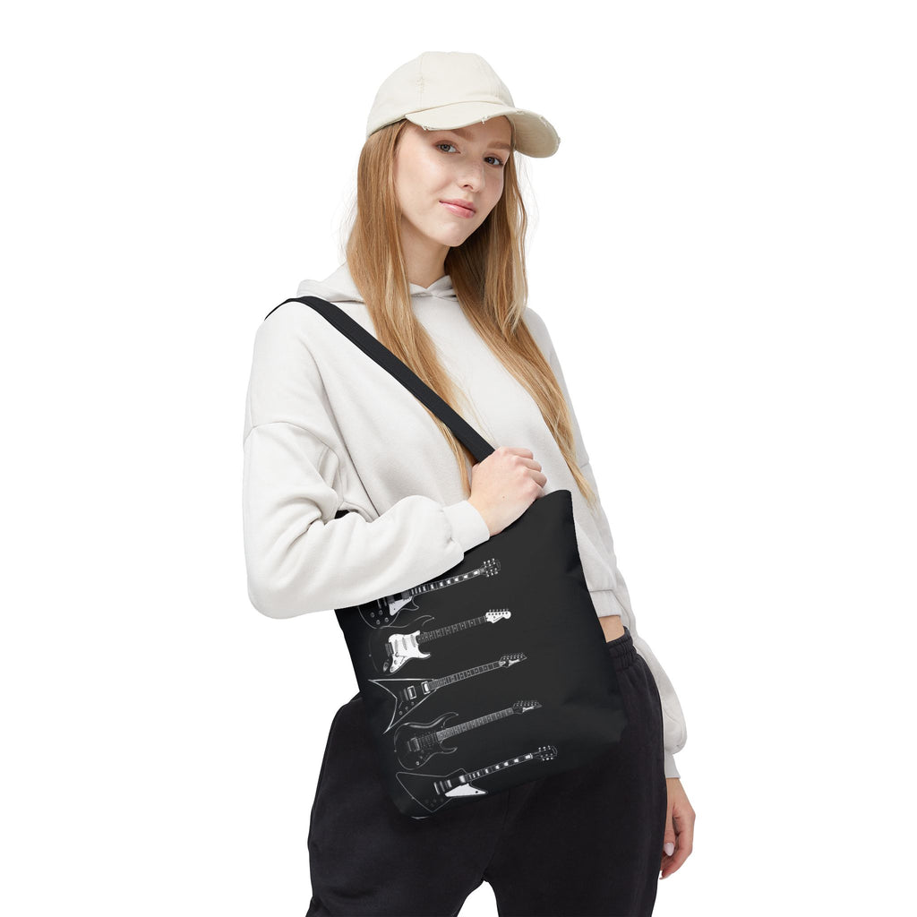 Electric Guitars Black Tote Bag – Rock Music Instrument Shopper