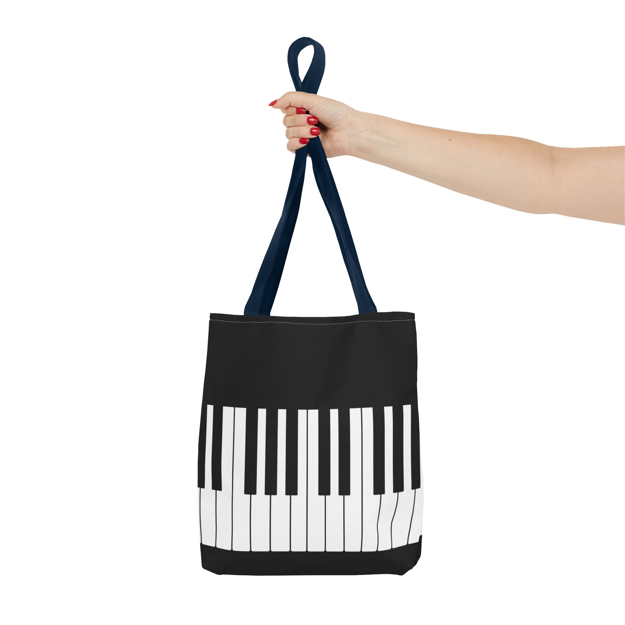 Piano Keys Tote Bag - Musician Keyboard Print Canvas Tote