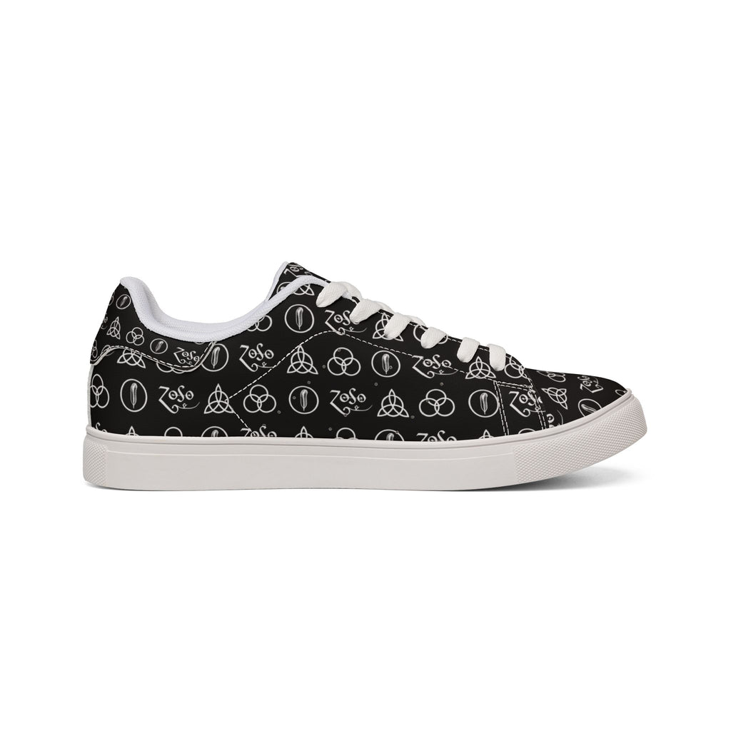PU Leather Sneakers — Led Zeppelin symbols Low-Top Shoes