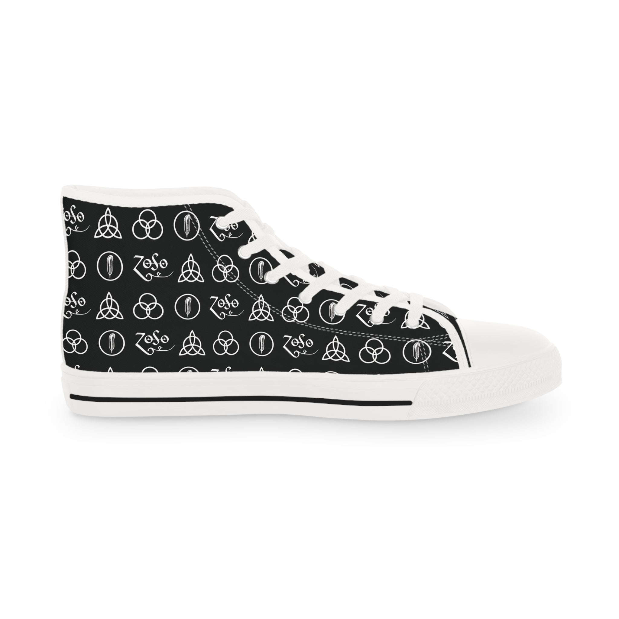 High Top Sneakers – Led Zeppelin Symbols Skate Shoes