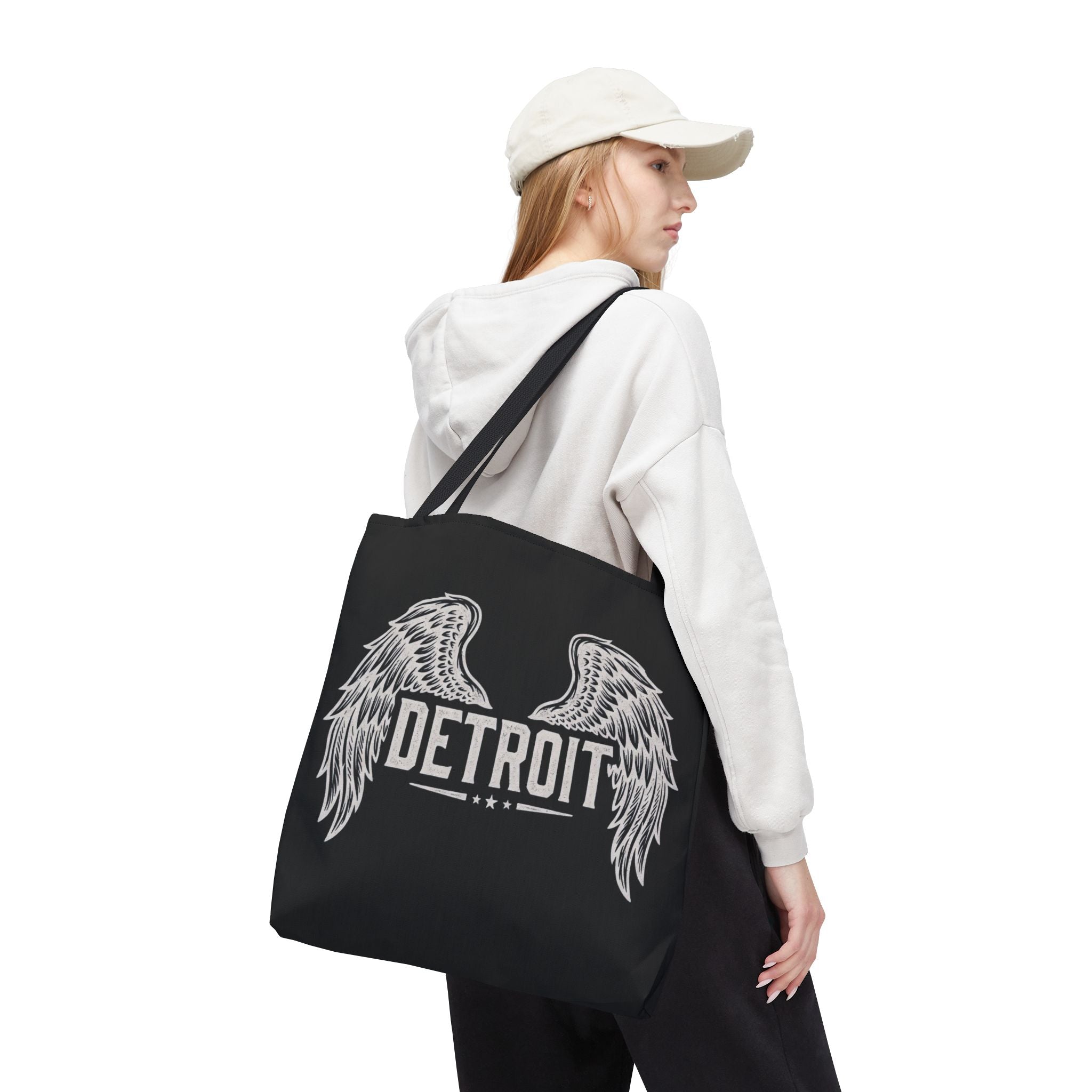 Detroit Wings Tote Bag — Vintage Angel Wing City Pride Tote