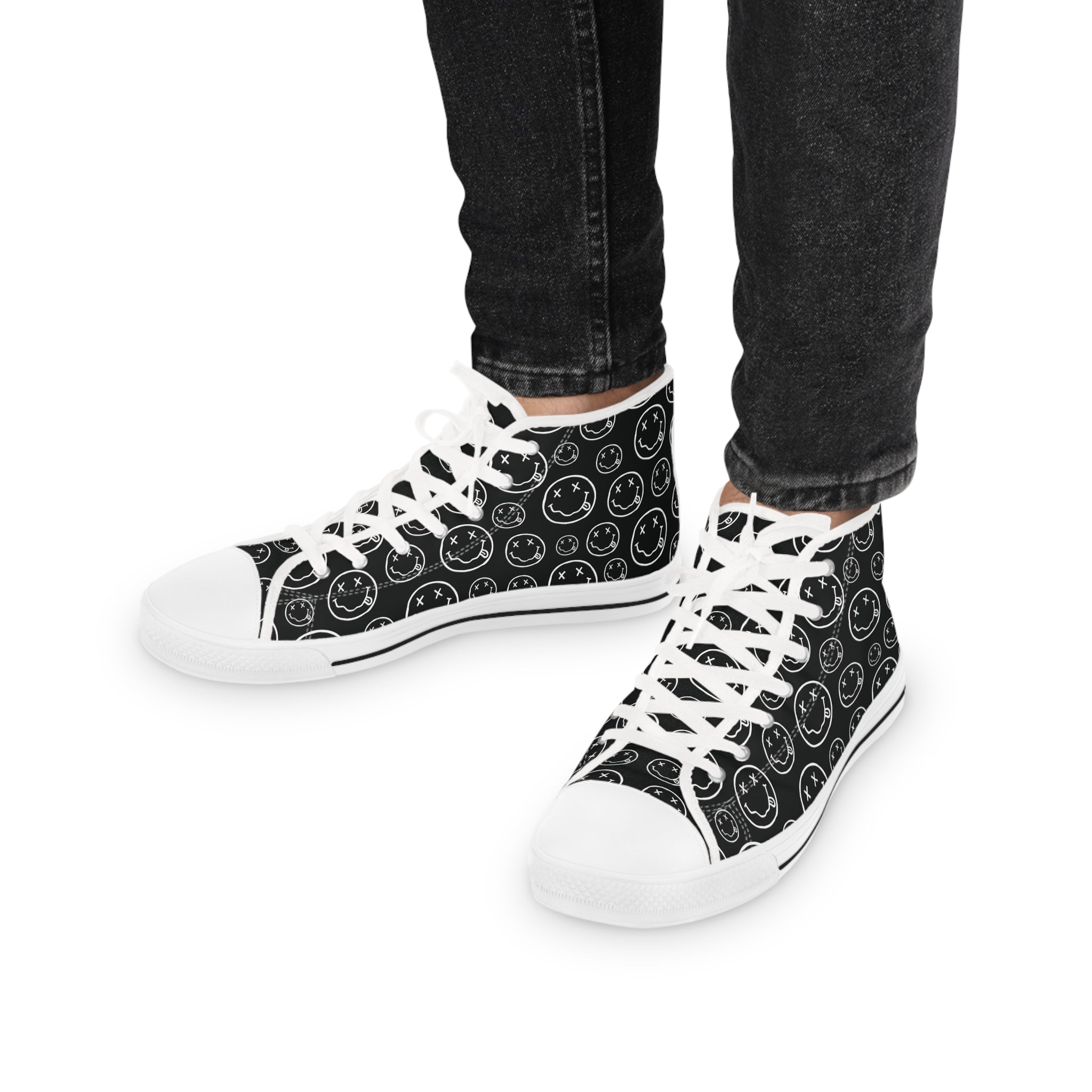 High Top Sneakers – Nirvana grunge Skate Shoes
