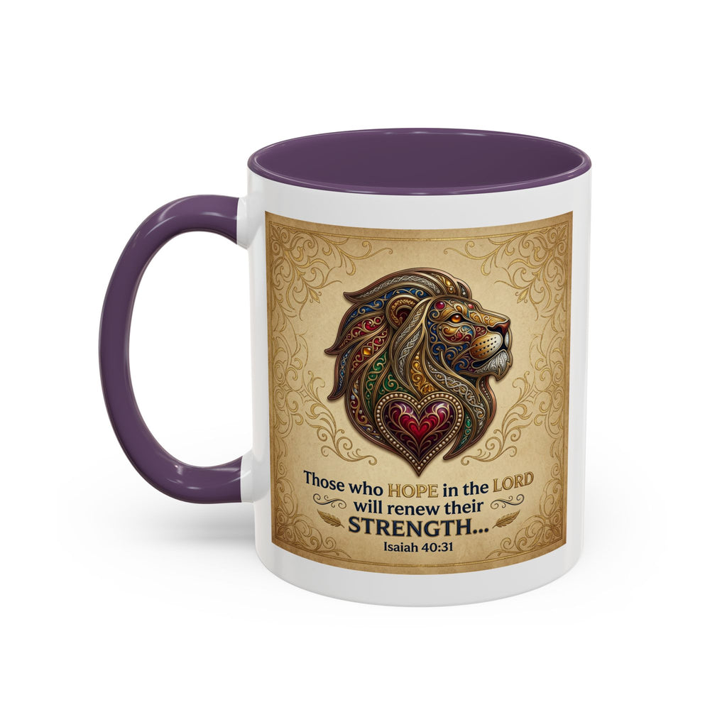 Accent Coffee Mug (11, 15oz) "Those who hope in the Lord..." Isaiah 40:31