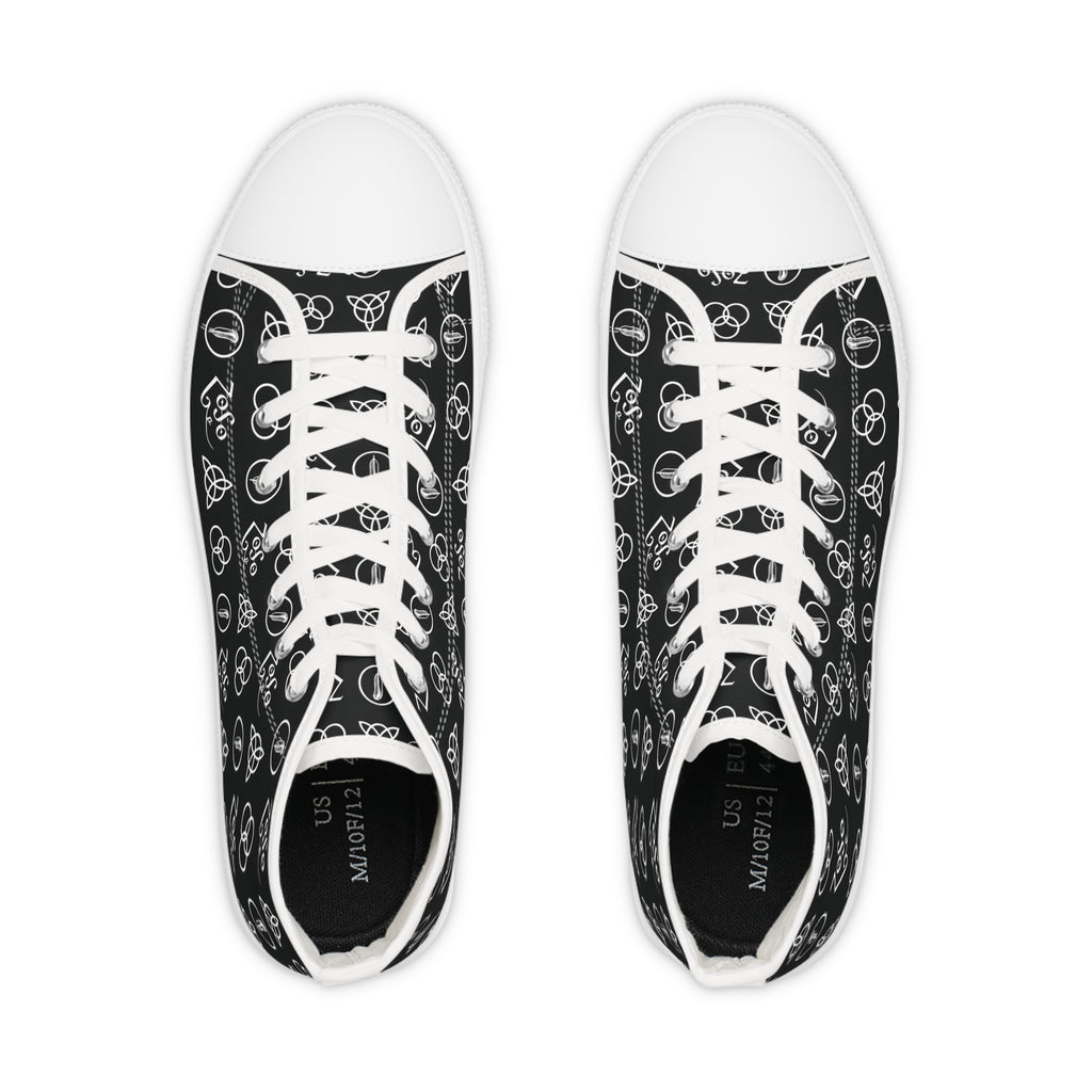 High Top Sneakers – Led Zeppelin Symbols Skate Shoes