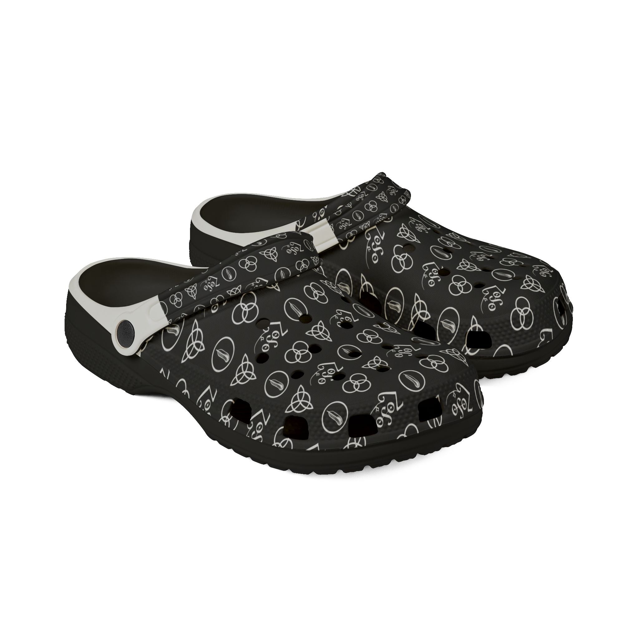 Led Zeppelin symbols Pattern EVA Foam Clogs - Lightweight Slip-On Garden Shoes