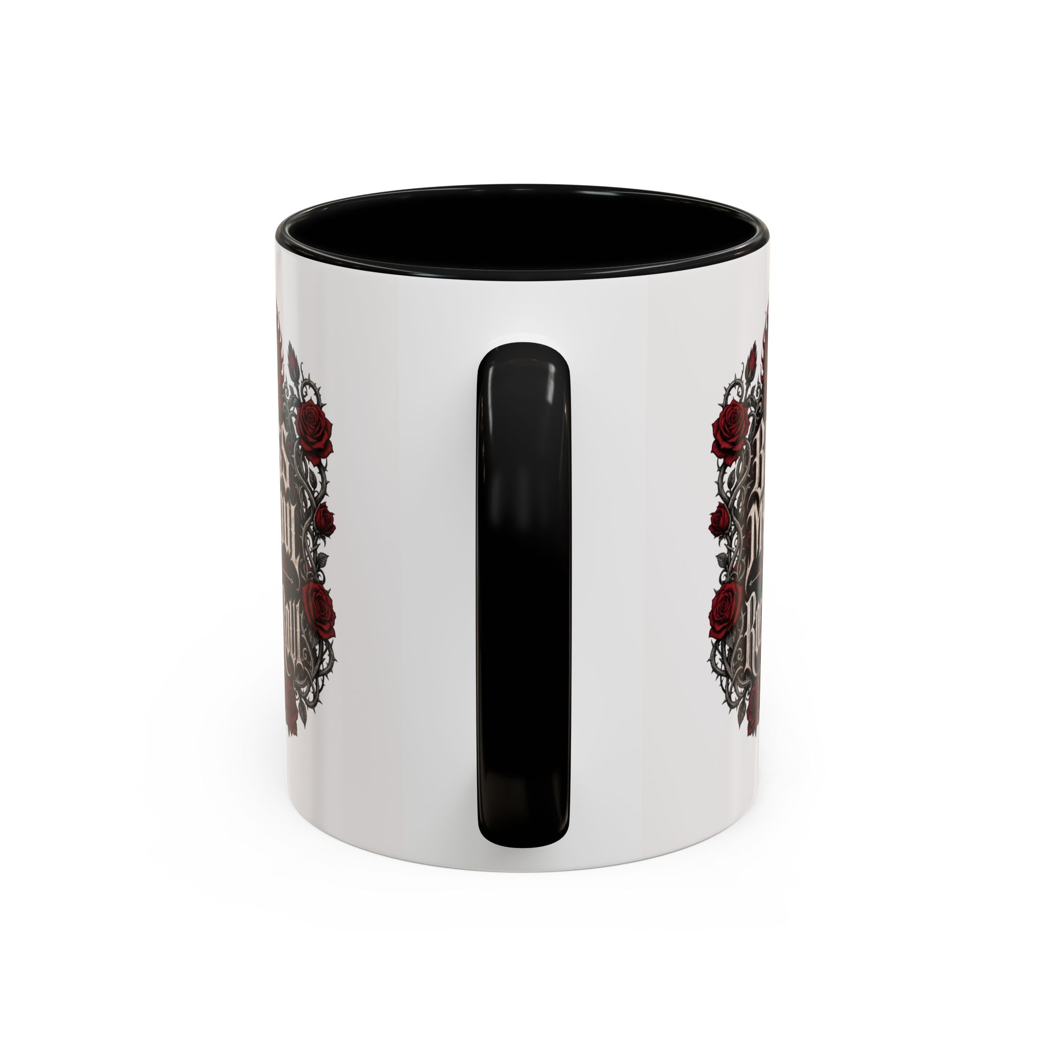 Rock & Roll Coffee Mug — "Bless My Soul" Skull & Roses Accent Mug