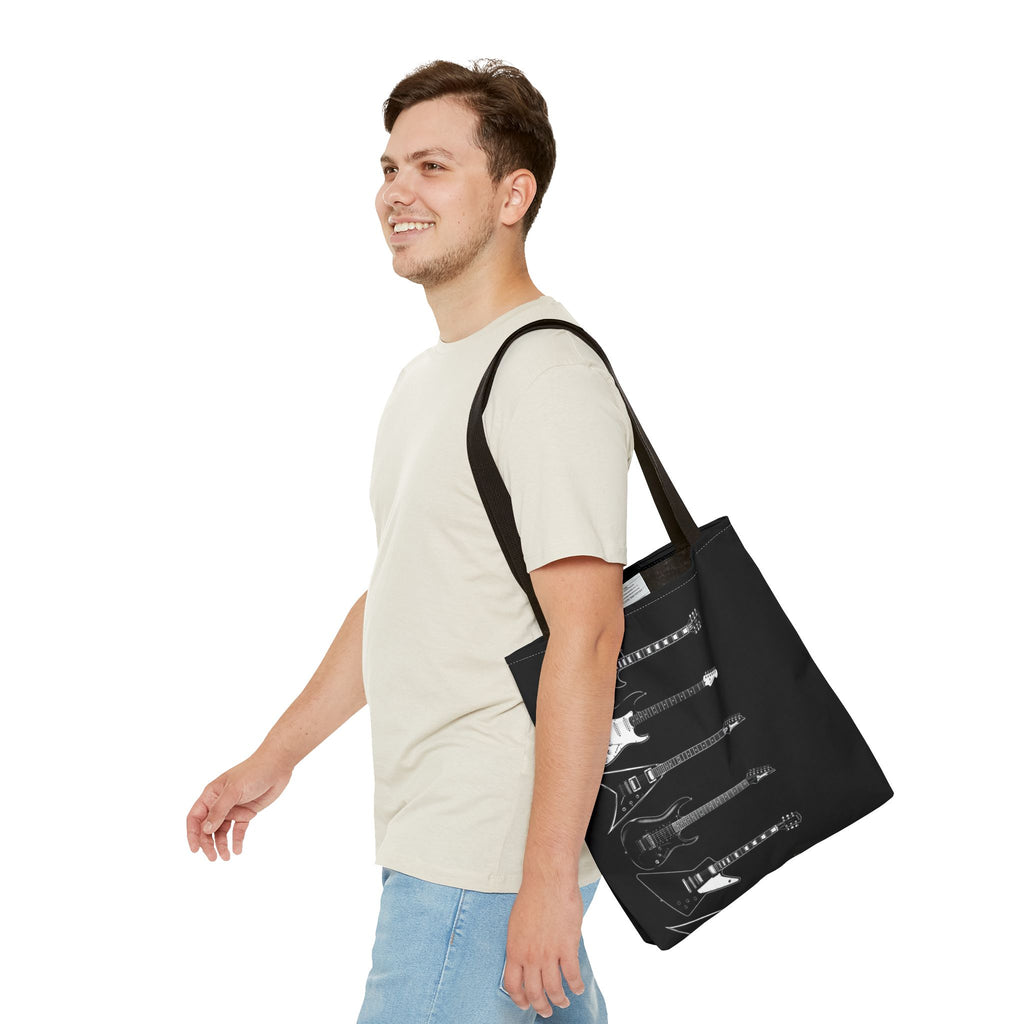 Electric Guitars Black Tote Bag – Rock Music Instrument Shopper