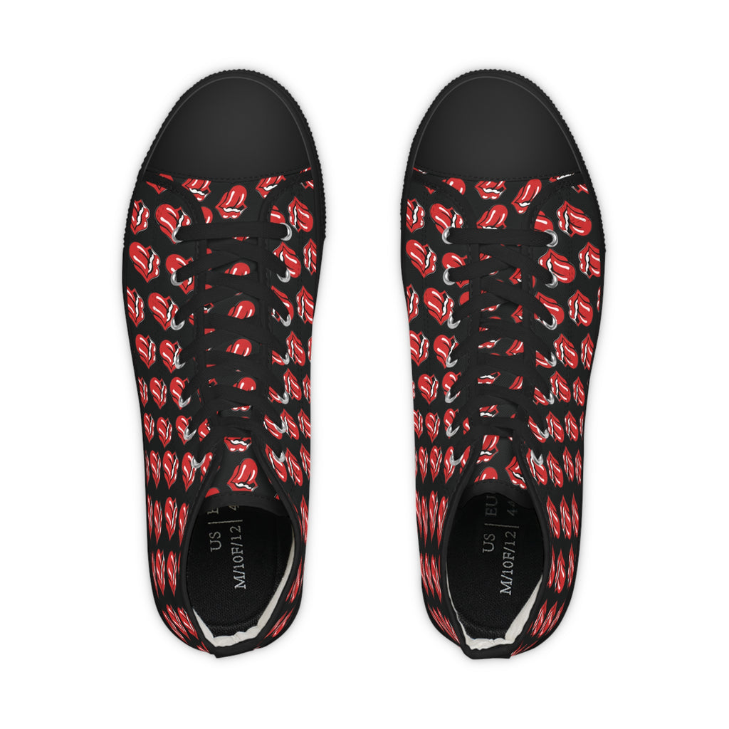 High Top Sneakers – Rolling Stones Symbols Skate Shoes